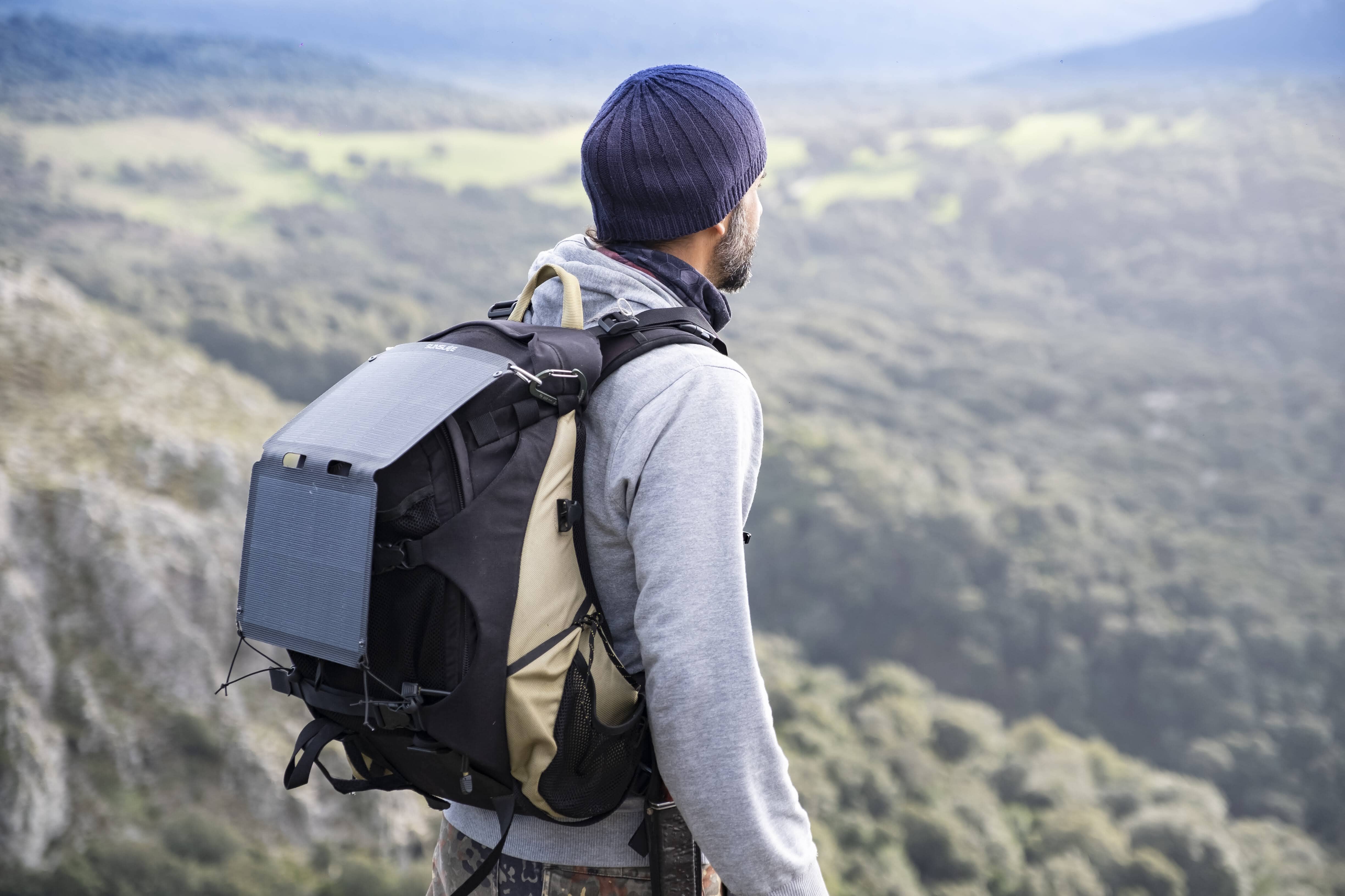 best backpacks for hiking solar panels Teal Blue - SolarGoPack Panel Hydration Backpack - 7-Watt Solar Gravity 20000 mAh + FREE Trident Cable SolarGoPack Solar Backpack, 10k mAh