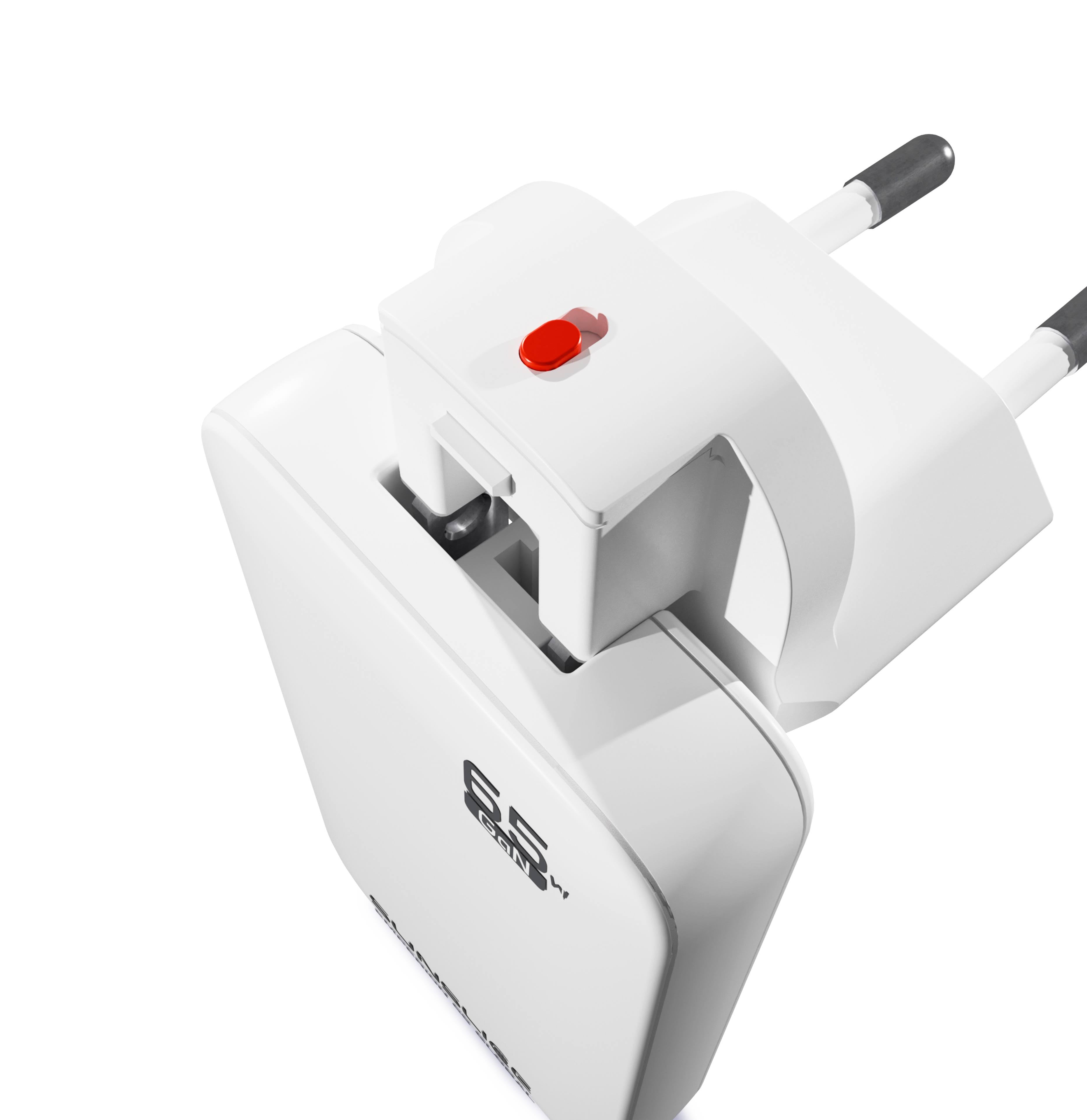 EMPERION 65 GLOBAL — 65W USB-C Laptop Travel Charger | Interchangeable International Plugs - Sunslice