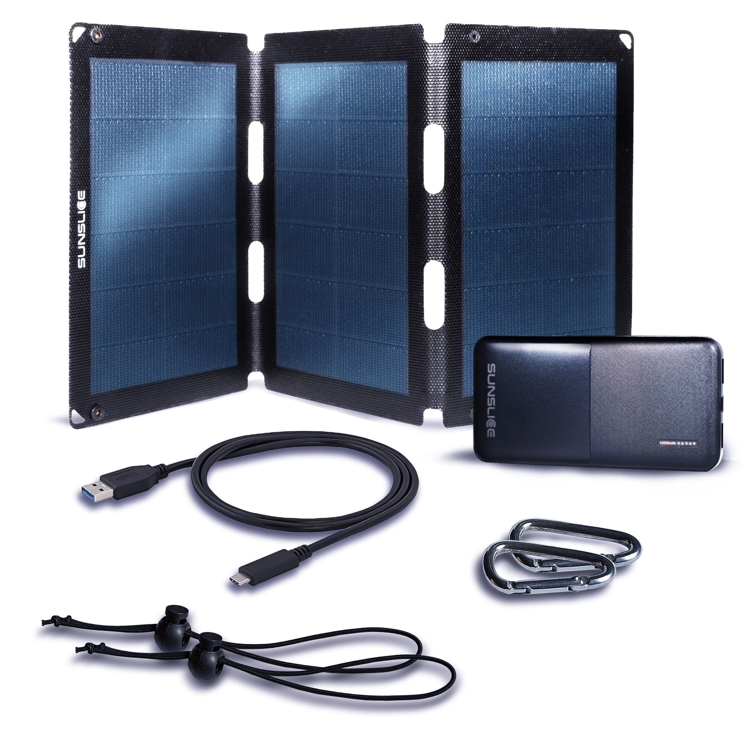 TREKKER PRO KIT : Panneau solaire 18 Watts + banque d'énergie 10000 mAh + Câble - Sunslice
