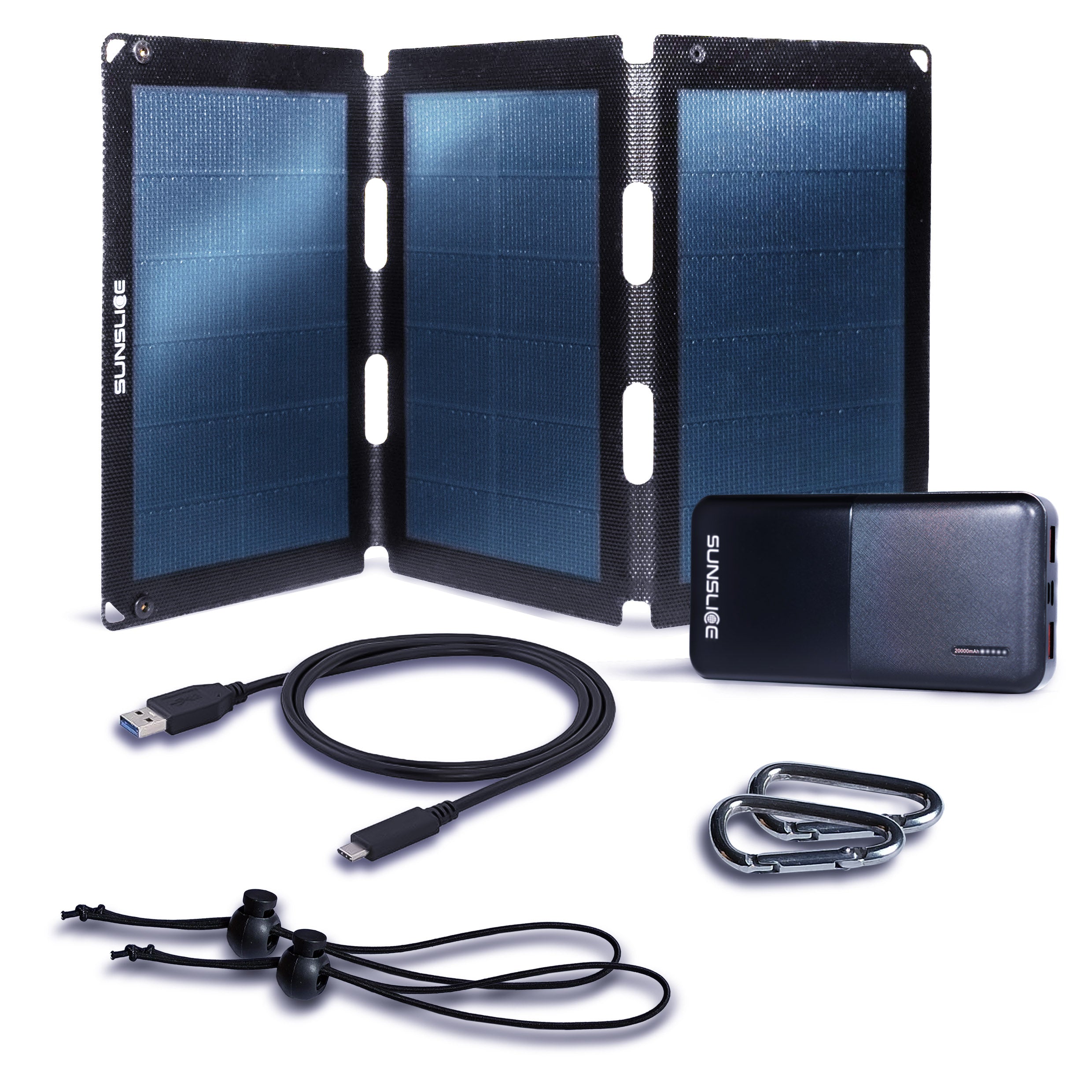 EXPLORER KIT : 18 Watts + 20000 mAh power bank + Cable - Sunslice