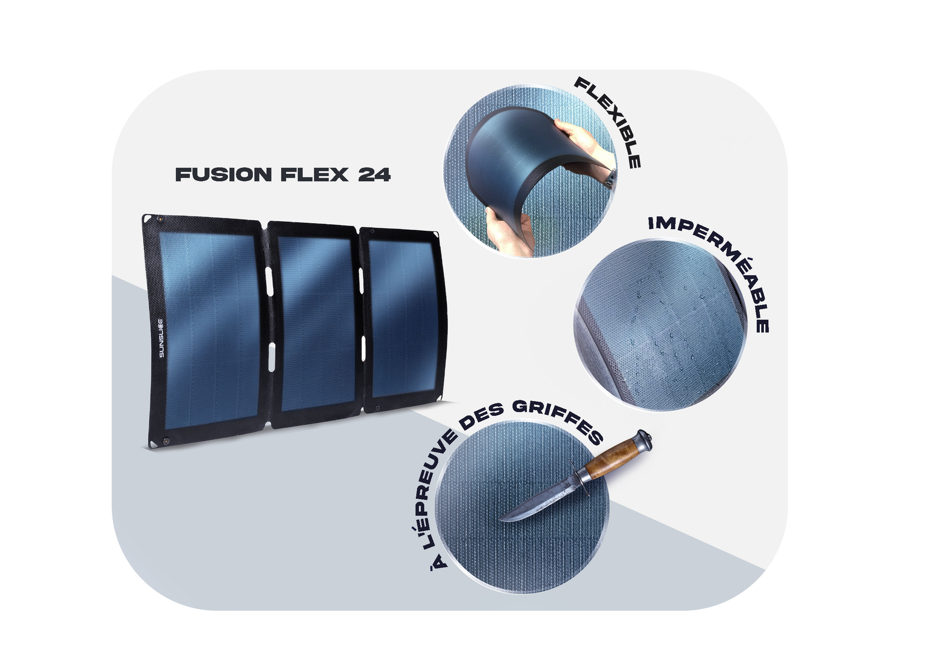 Fusion FLEX 24 Watts - Panneau solaire portable - Sunslice