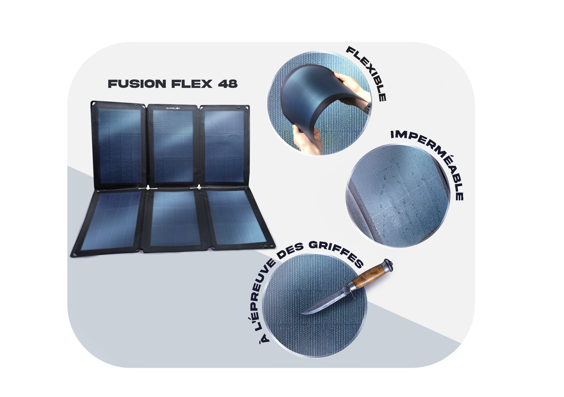 Fusion FLEX 48 Watts - Panneau solaire portable - Sunslice