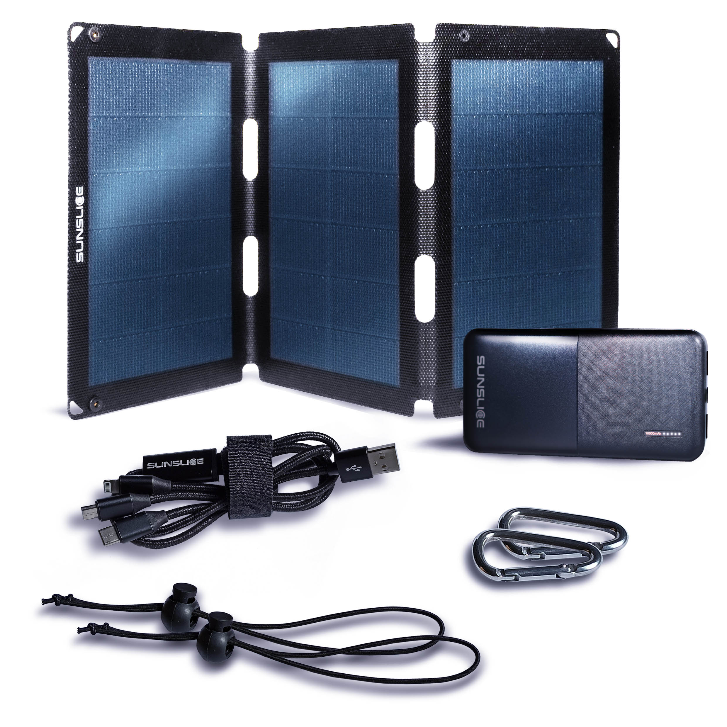 panneau solaire portable pour le camping connecté à une batterie externe Gravity10