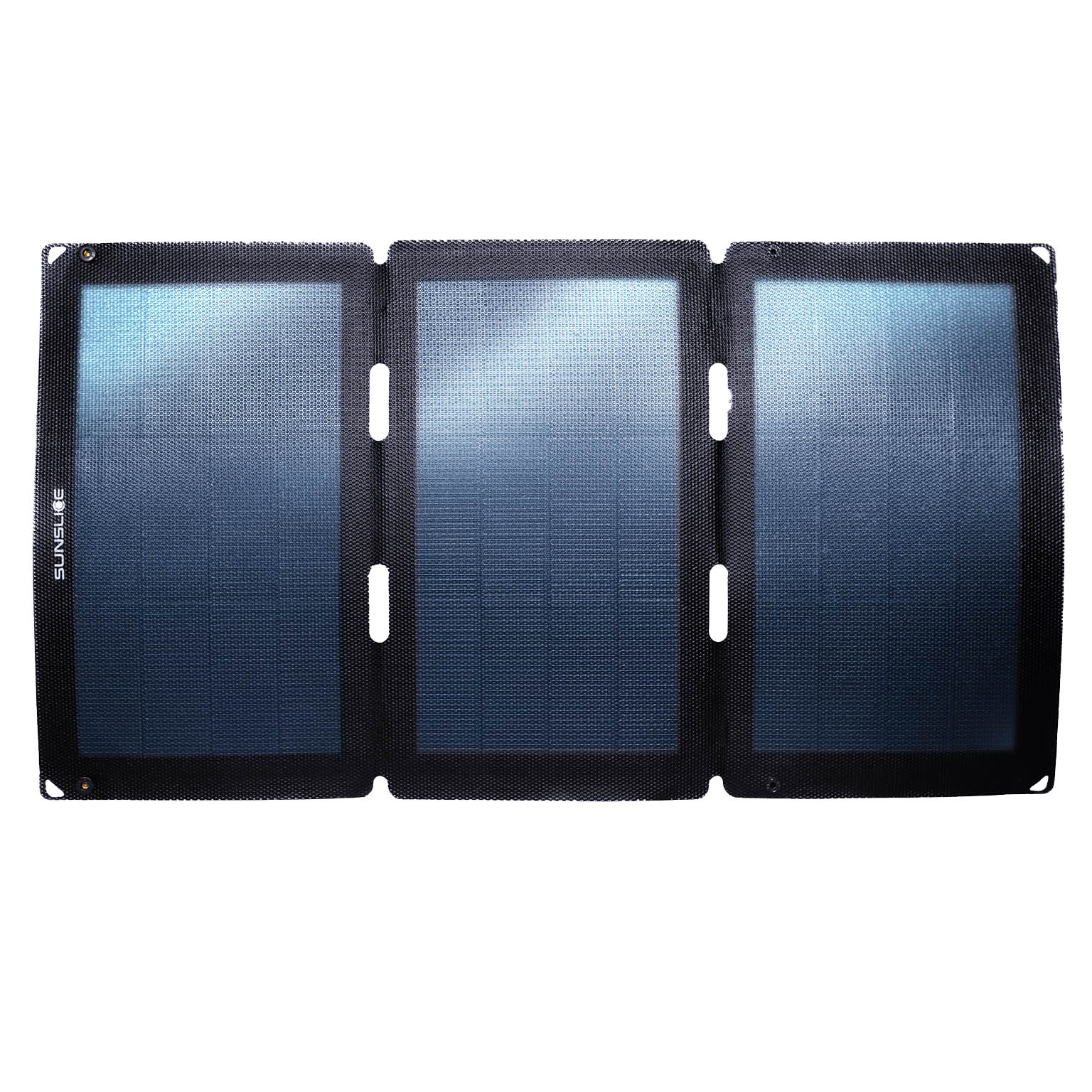leistungsstarkes solar-ladegerät fusion flex24 auf weißem hintergrund