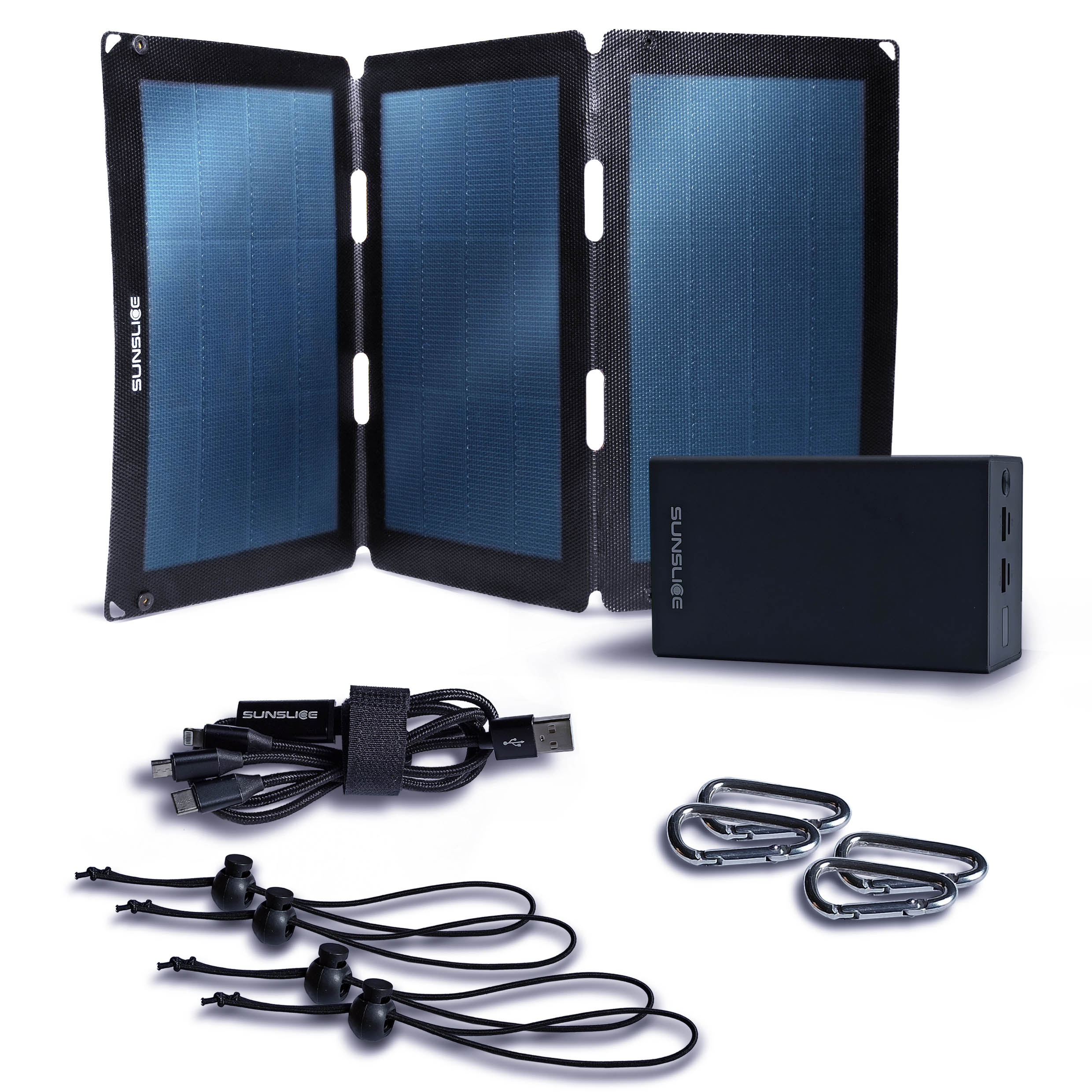 Fusion Flex24 Pack mit externem Gravity40 Akku für Laptops auf weißem Hintergrund