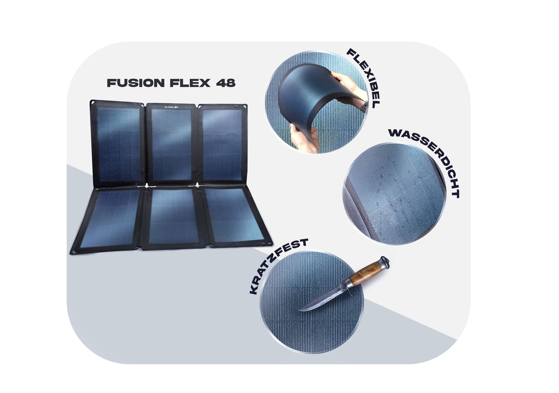 Fusion FLEX 48 Watt - Tragbares Solarmodul - Sunslice