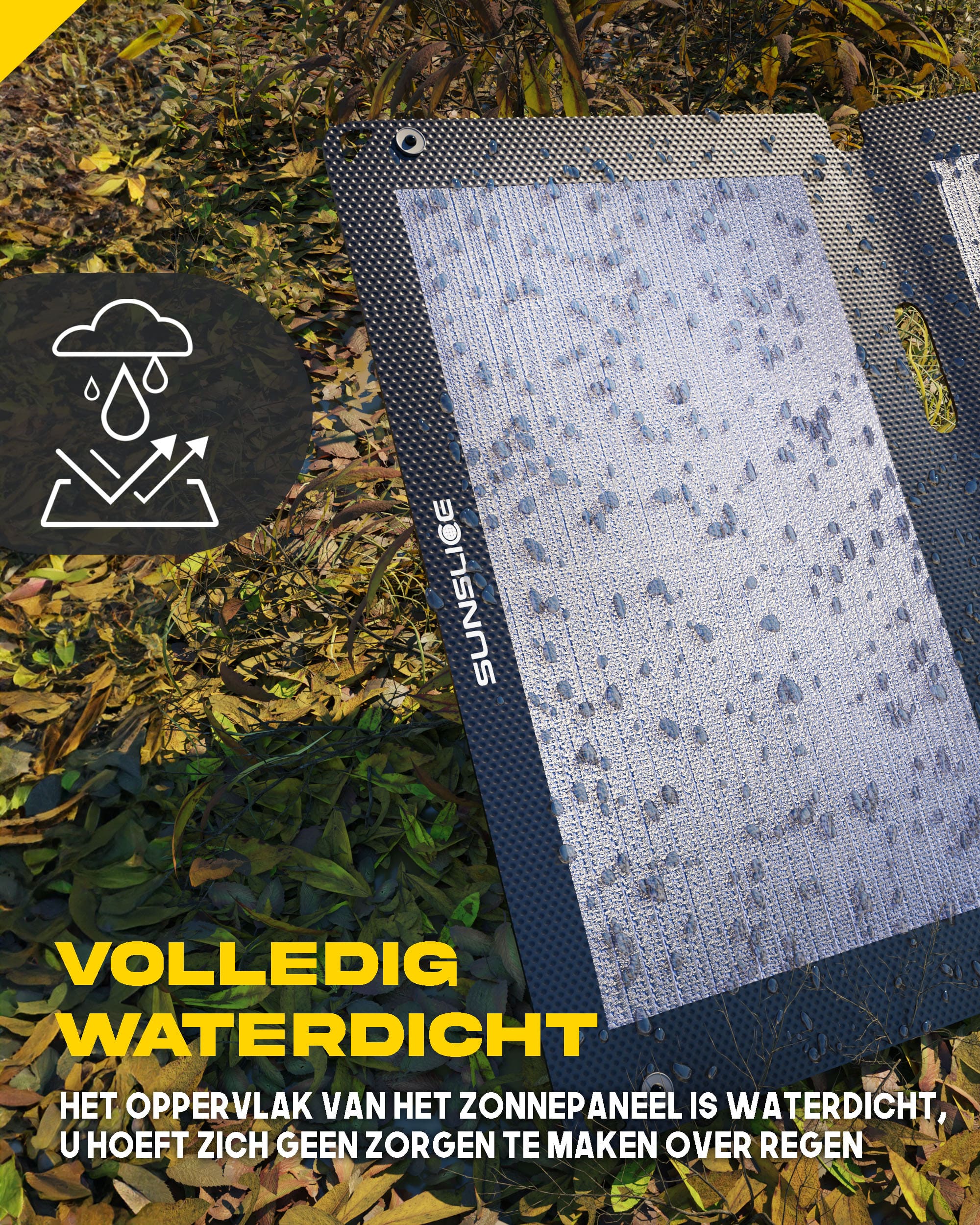 Zonnepaneel fusion flex 6 die volledig waterdicht is in de regen