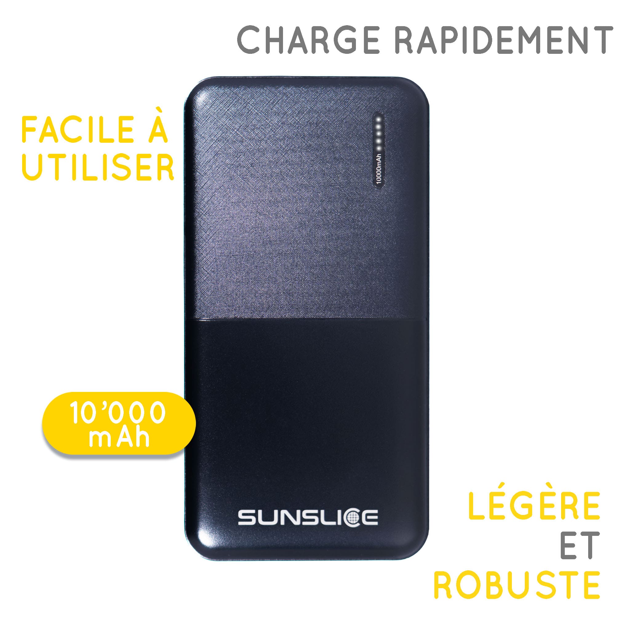 Gravity 10'000 mAh - Fast Portable Batterie Externe - Sunslice