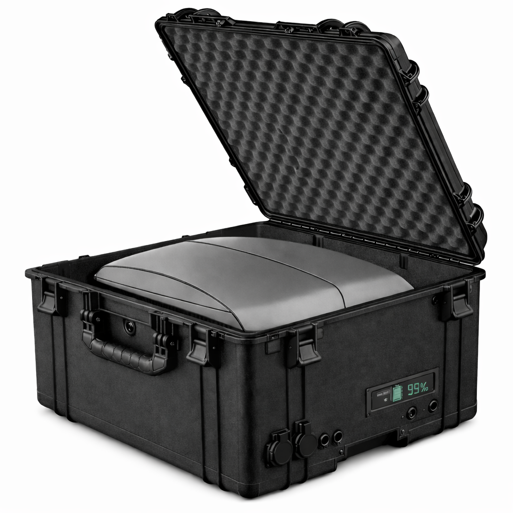 LinkPower Energy Flight Case - For Intellian OneWeb, Starlink Performance, Starlink Flat High Performance, Starlink Standard - Sunslice