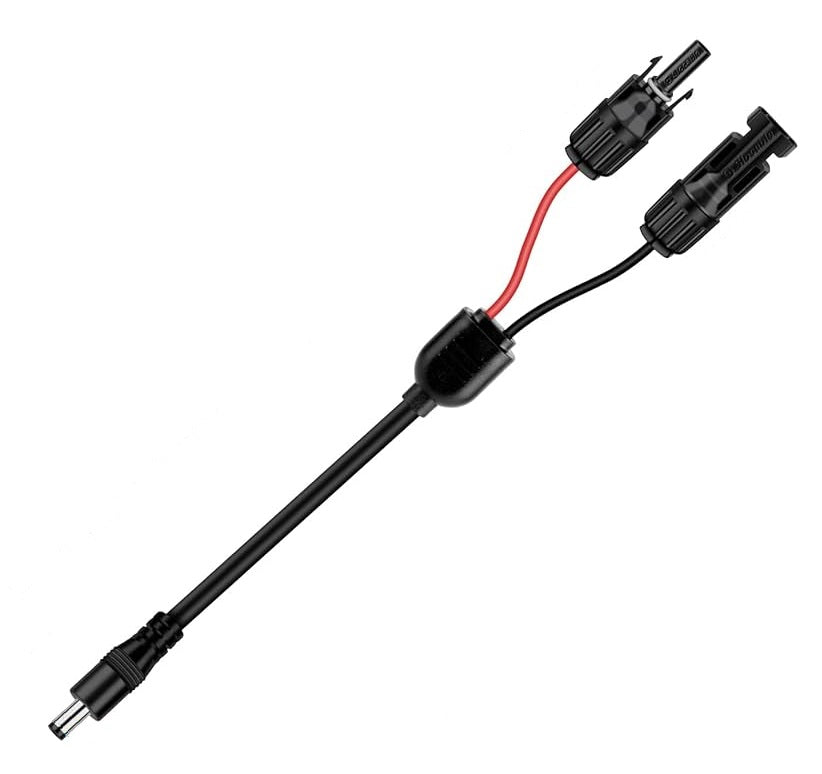 MC4 to DC6530 cable connector adapter for solar panels and portable solar generators
