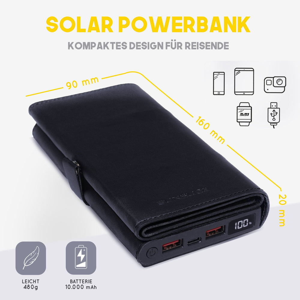 Elektronische Powerbank mit technischen Daten