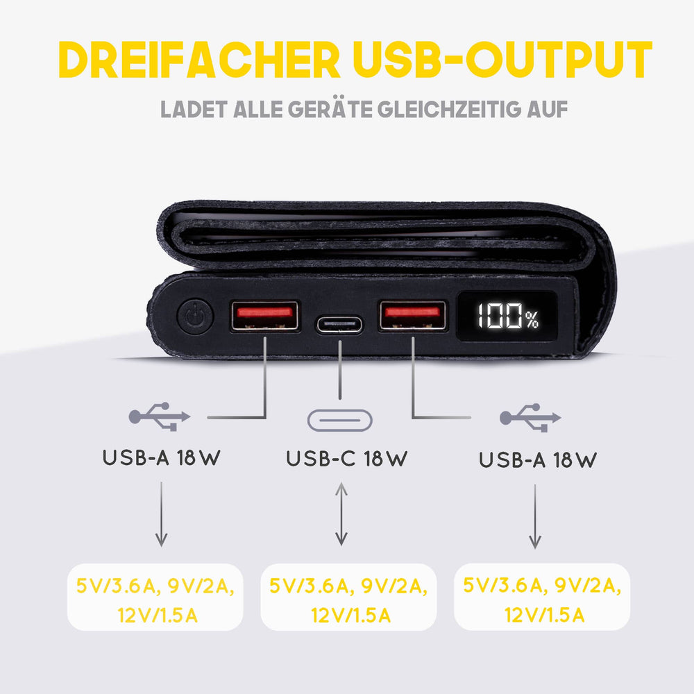 Elektronische powerbank mit USB-Anschluss Technische Daten
