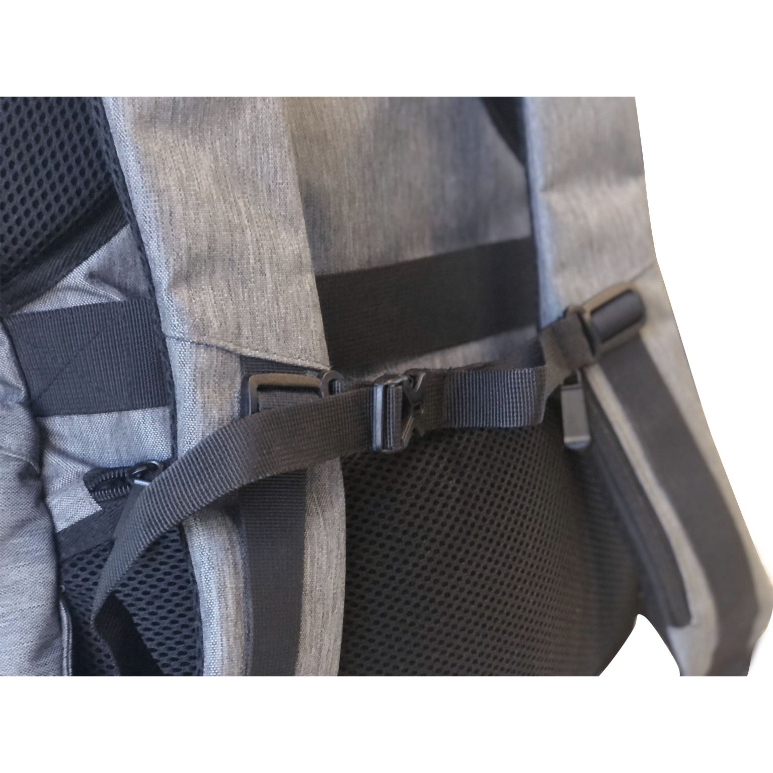 Zenith best solar backpack on white background with some details