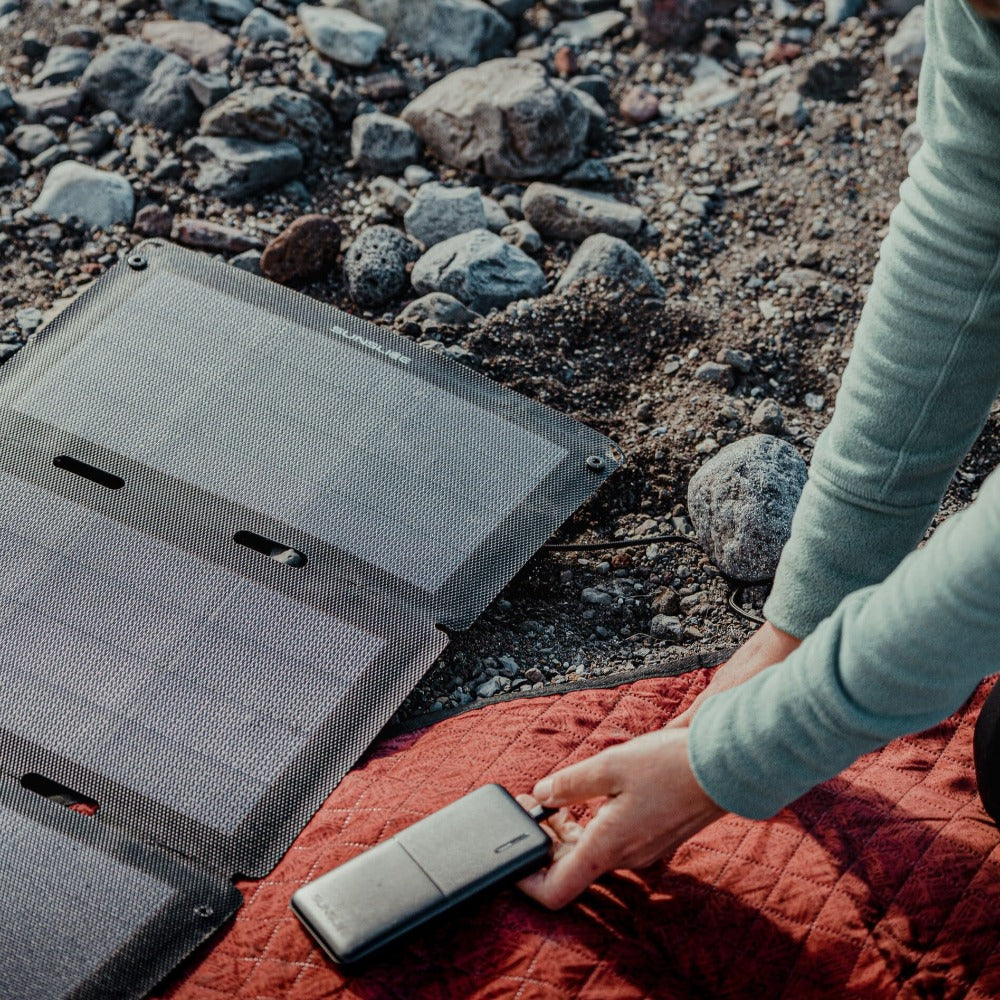 handheld solar panel with Sunslice logo