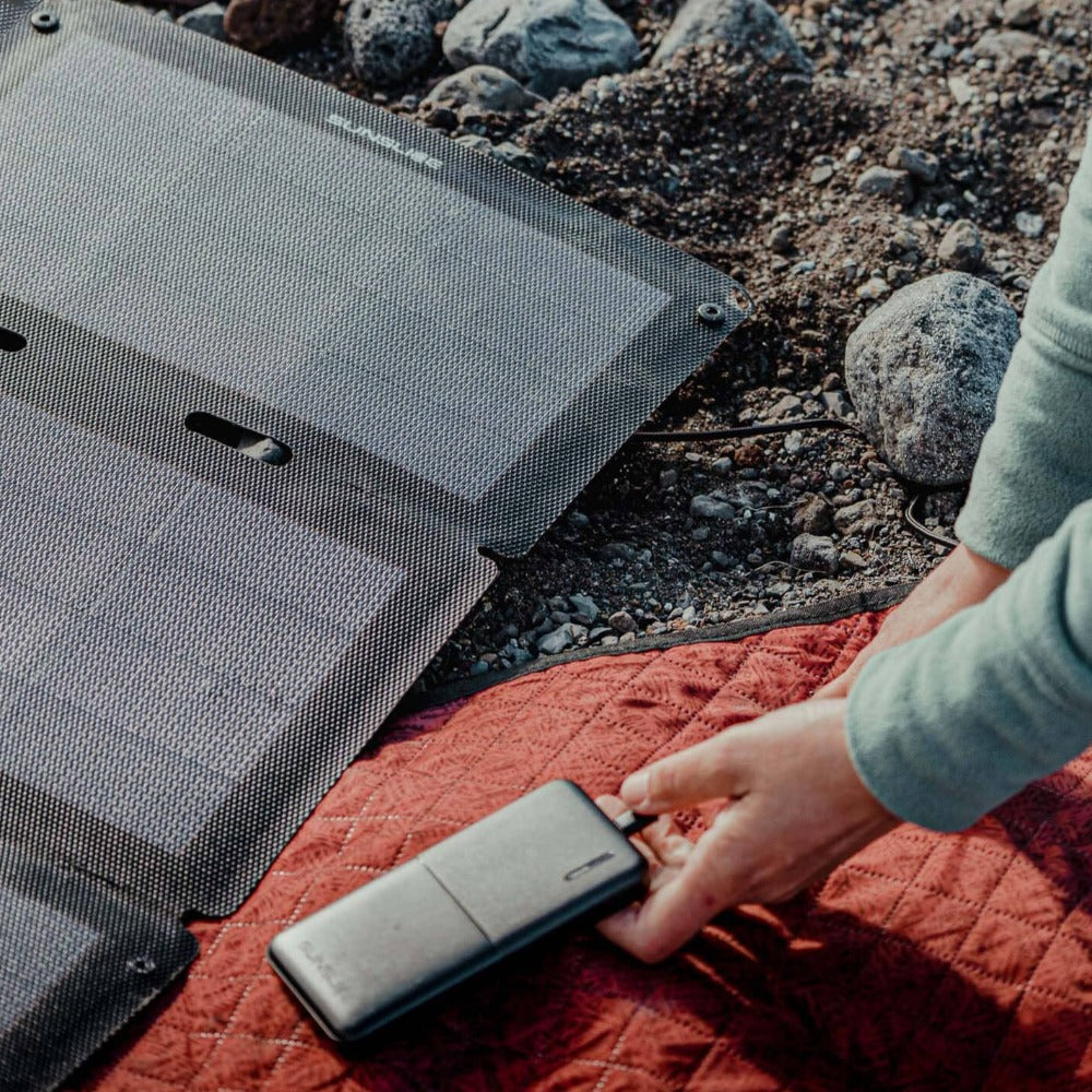 handheld solar panel with Sunslice logo