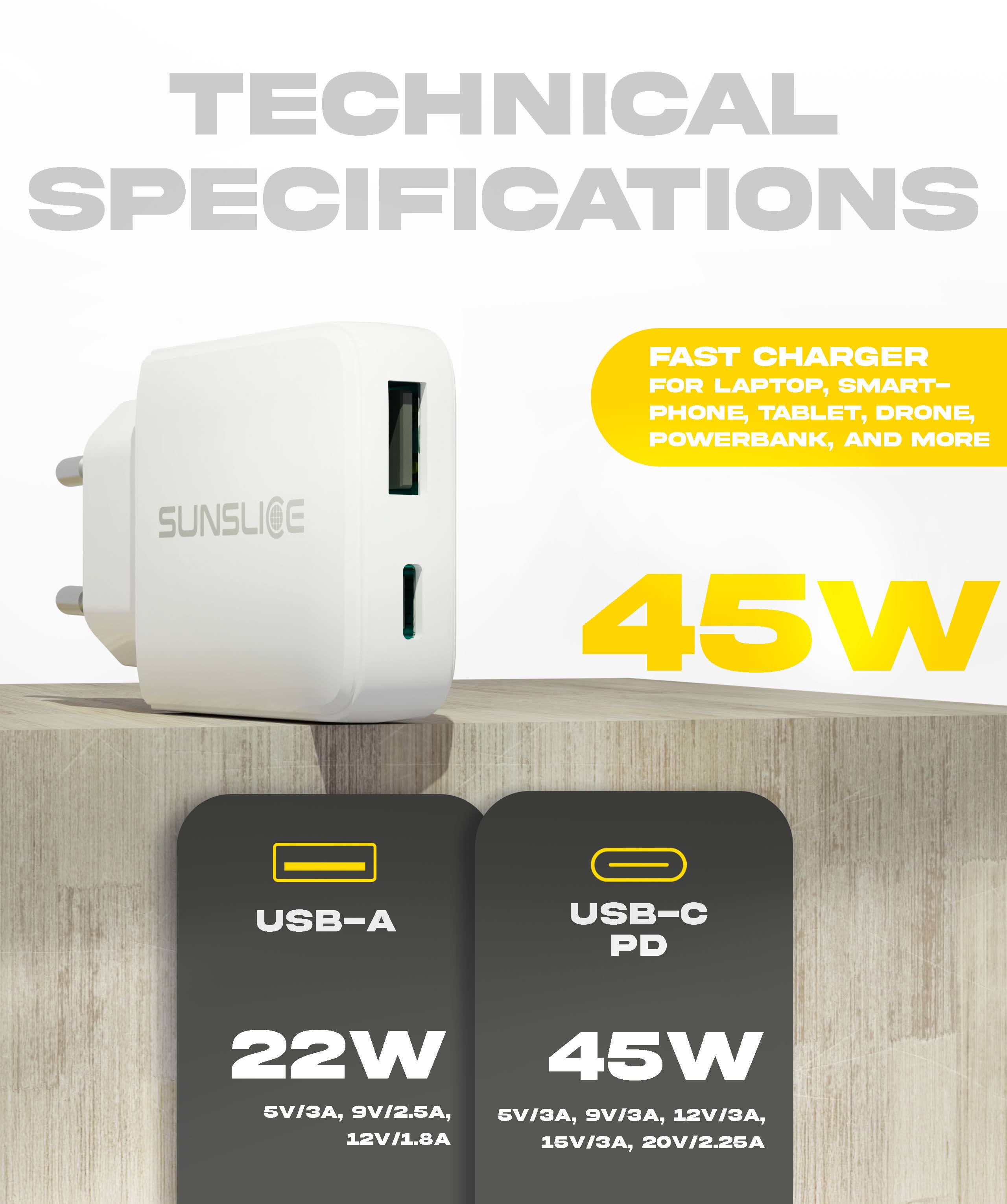 Emperion 45W Mini - GaN Fast Charger - Sunslice