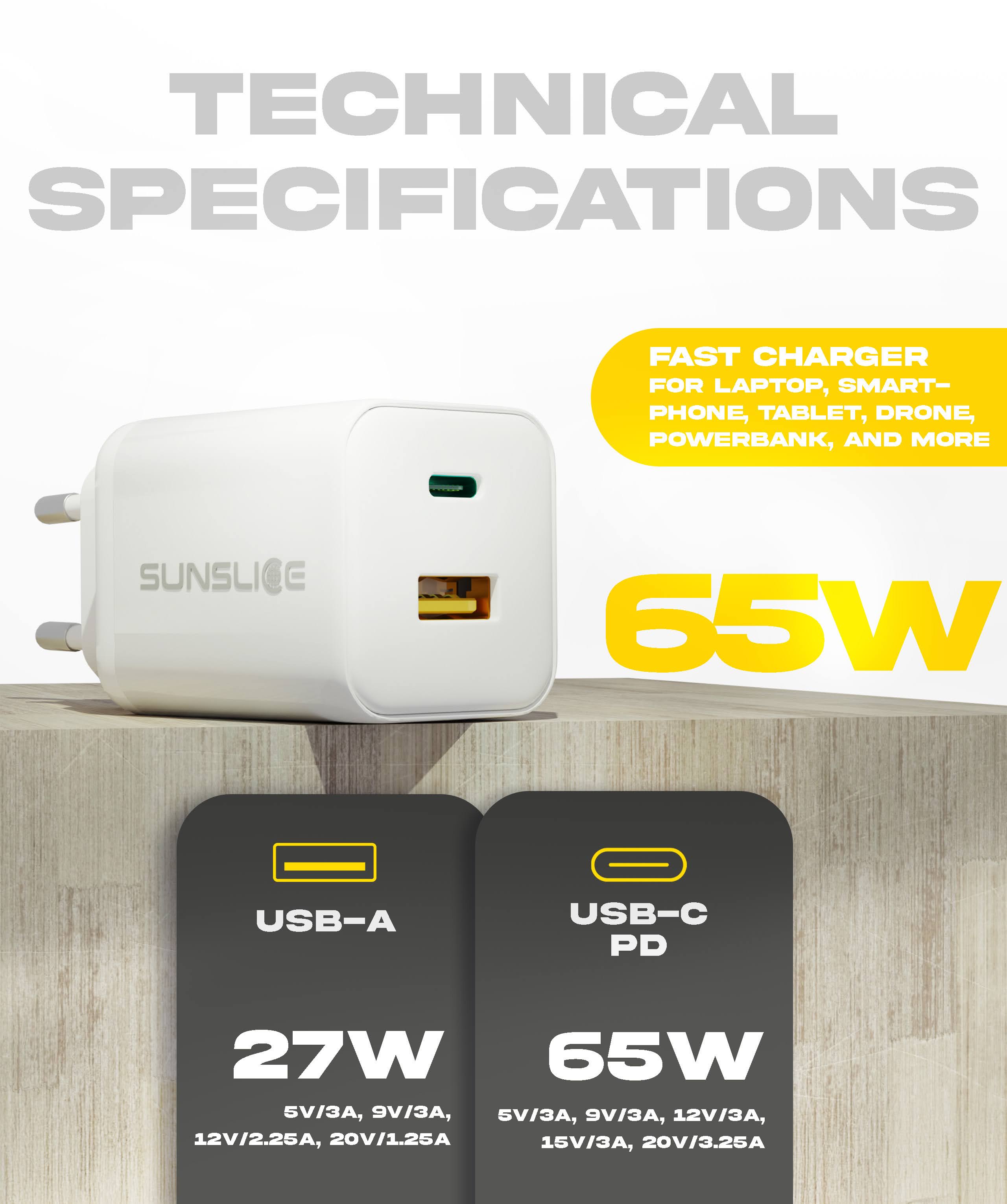Emperion 65W Pro - GaN snellader - Sunslice