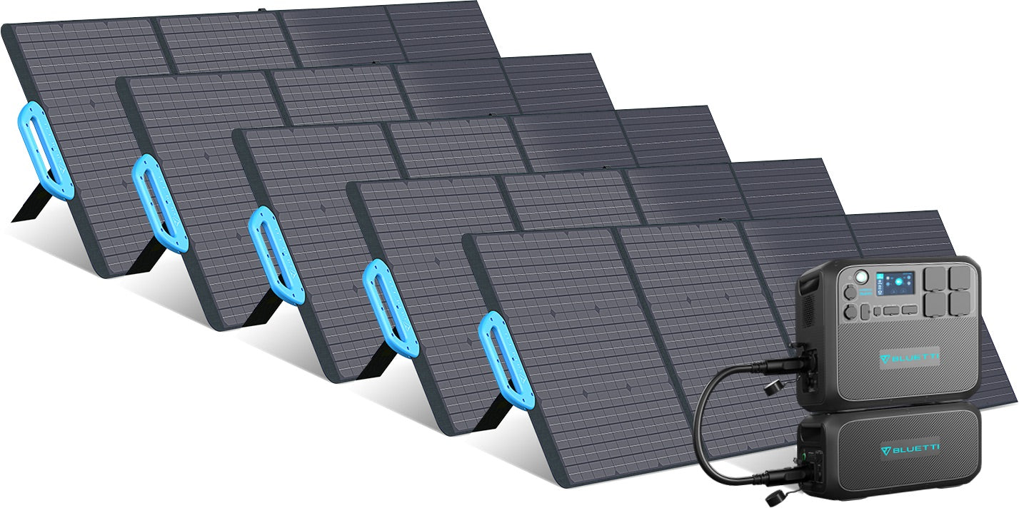 Bluetti 2kWh-8.2kWh - 2'200W Expandable Solar Generator - Sunslice
