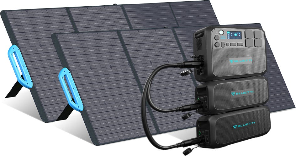 Bluetti 2kWh-8.2kWh - 2'200W Expandable Solar Generator - Sunslice