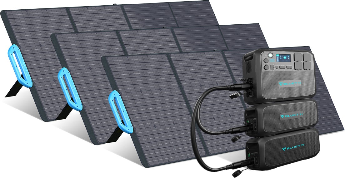 Bluetti 2kWh-8.2kWh - 2'200W Expandable Solar Generator - Sunslice
