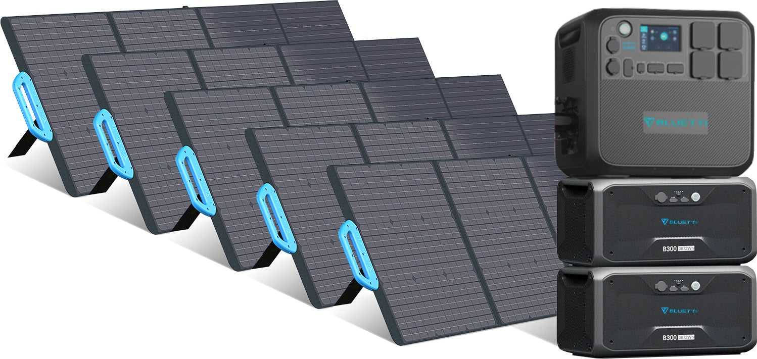 Bluetti 2kWh-8.2kWh - 2'200W Expandable Solar Generator - Sunslice