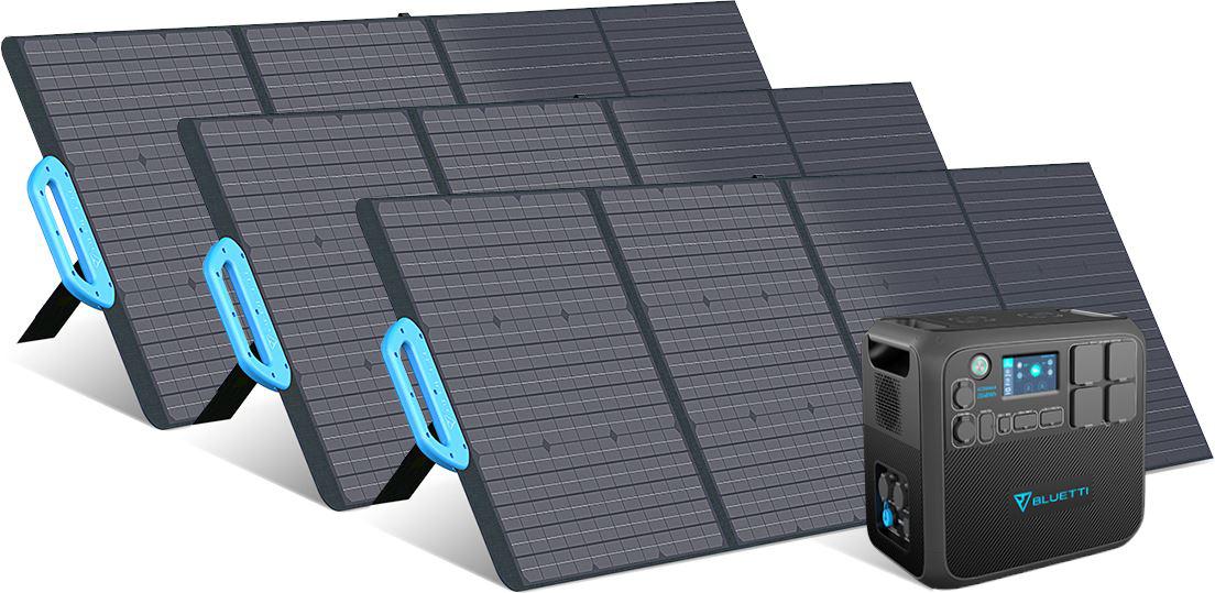Bluetti 2kWh-8.2kWh - 2'200W Expandable Solar Generator - Sunslice