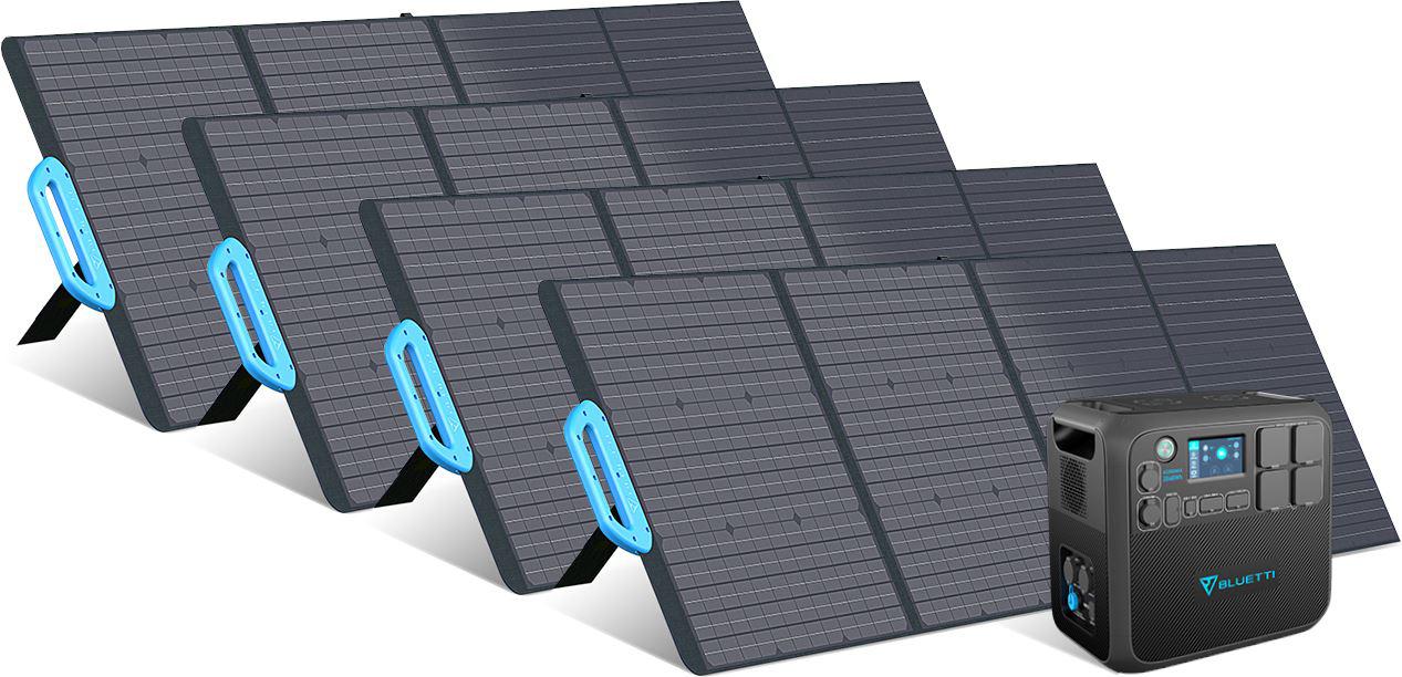 Bluetti 2kWh-8.2kWh - 2'200W Expandable Solar Generator - Sunslice