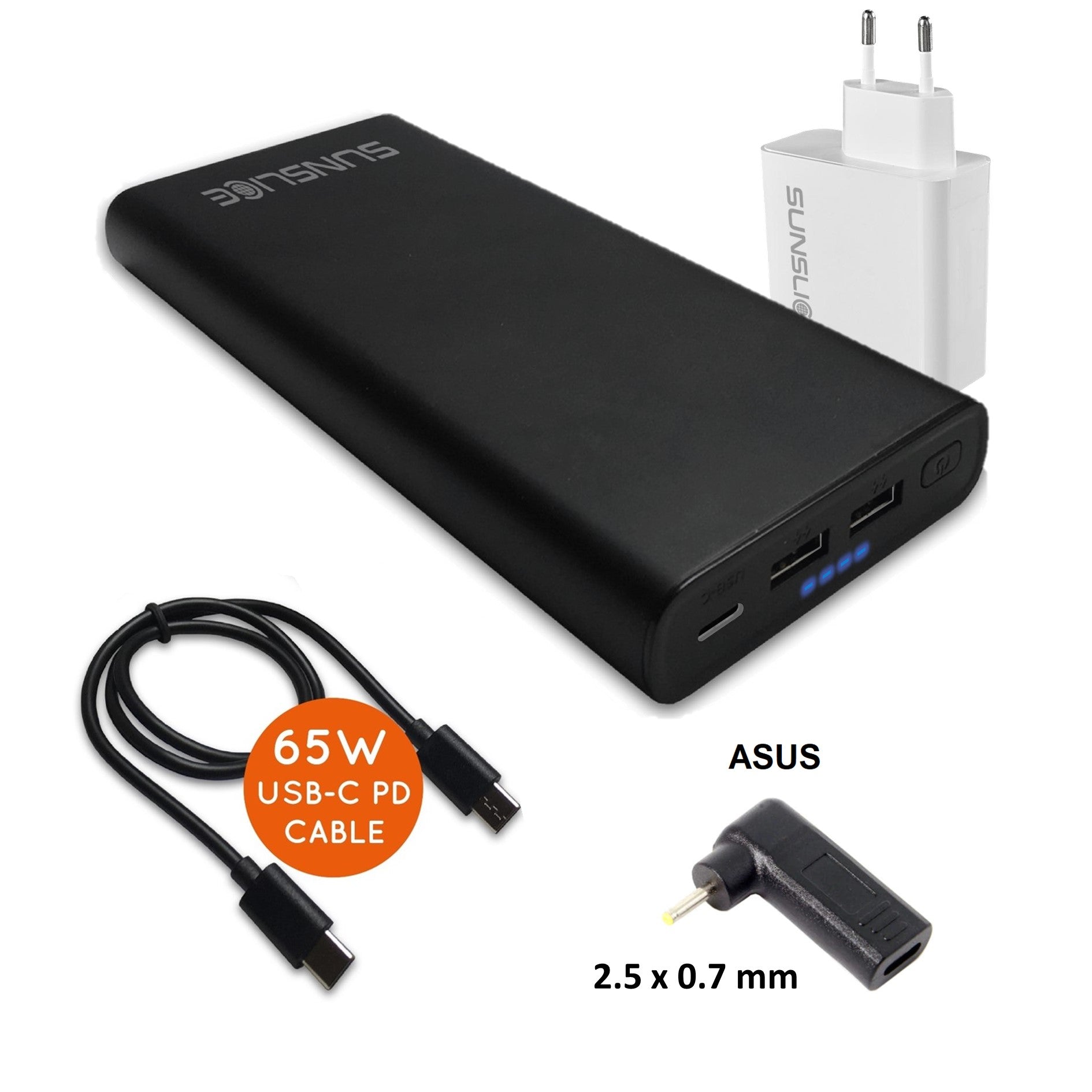 Gravity 100 Watt - Power Bank voor Laptop - Sunslice