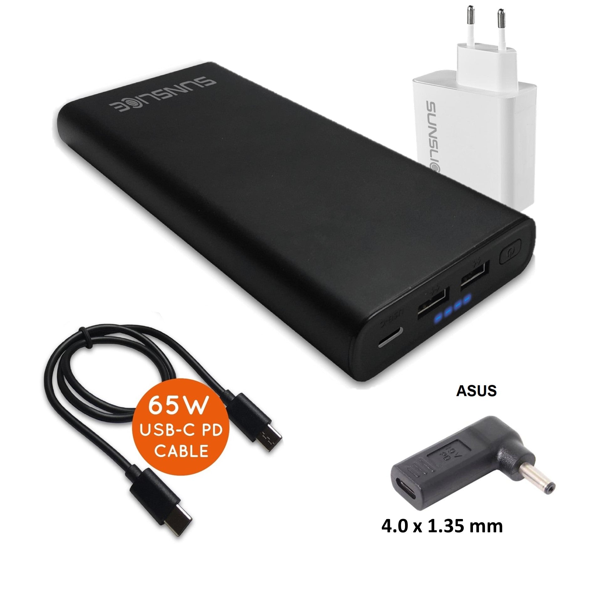 Gravity 100 Watt - Power Bank voor Laptop - Sunslice