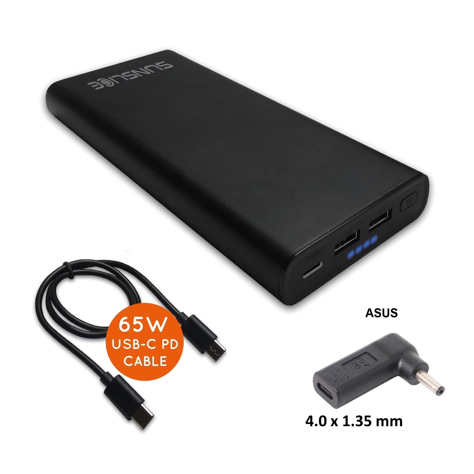 Gravity 100 Watt - Power Bank voor Laptop - Sunslice