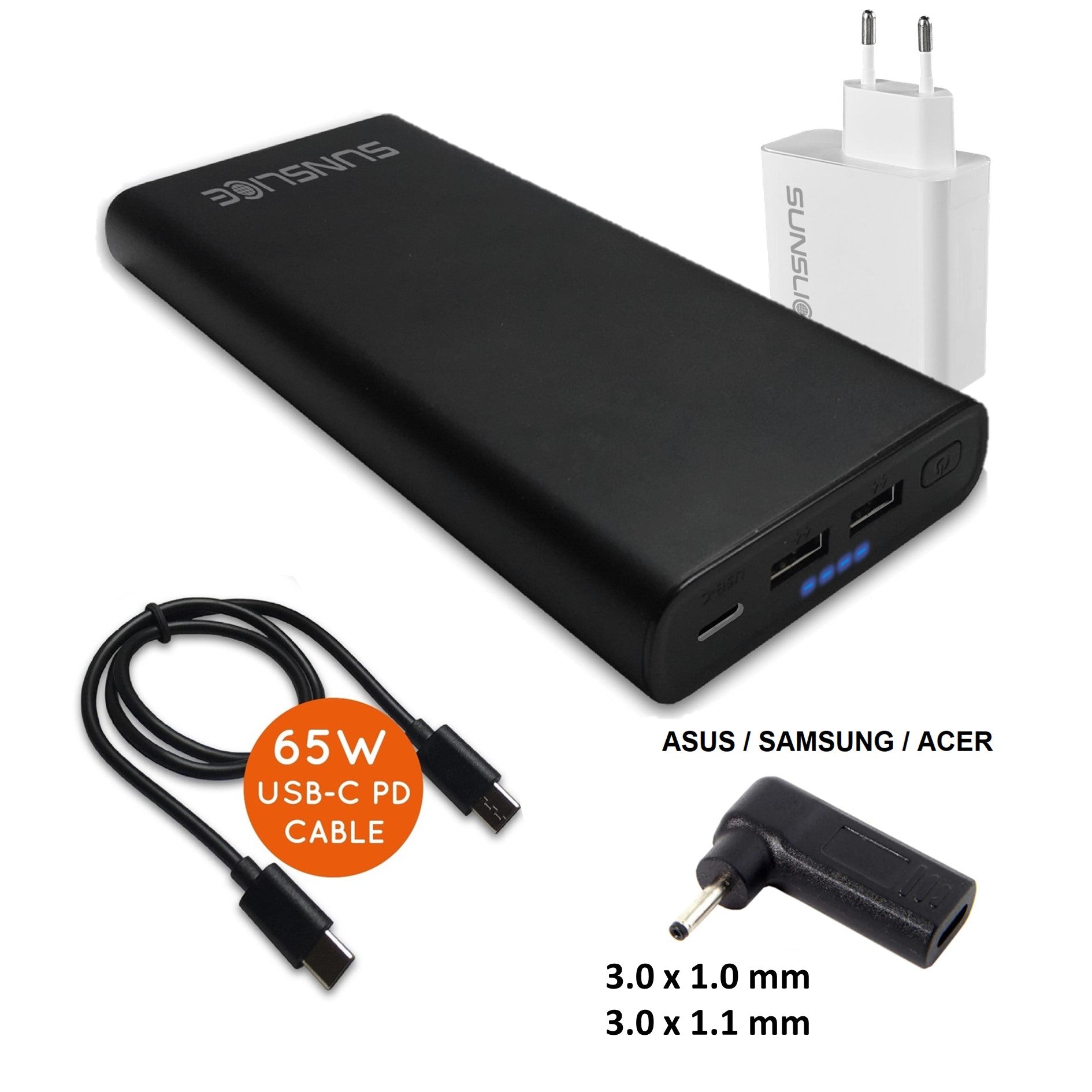 Gravity 100 Watt - Power Bank voor Laptop - Sunslice