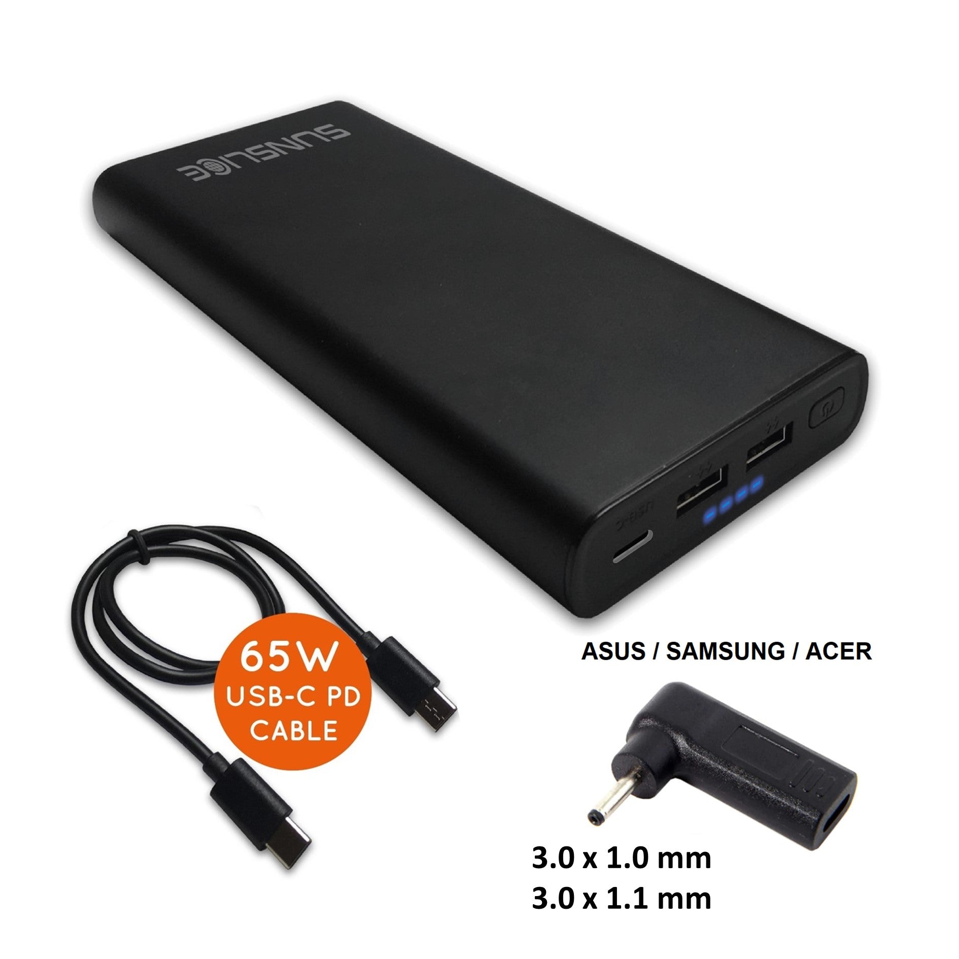 Gravity 100 Watt - Power Bank voor Laptop - Sunslice