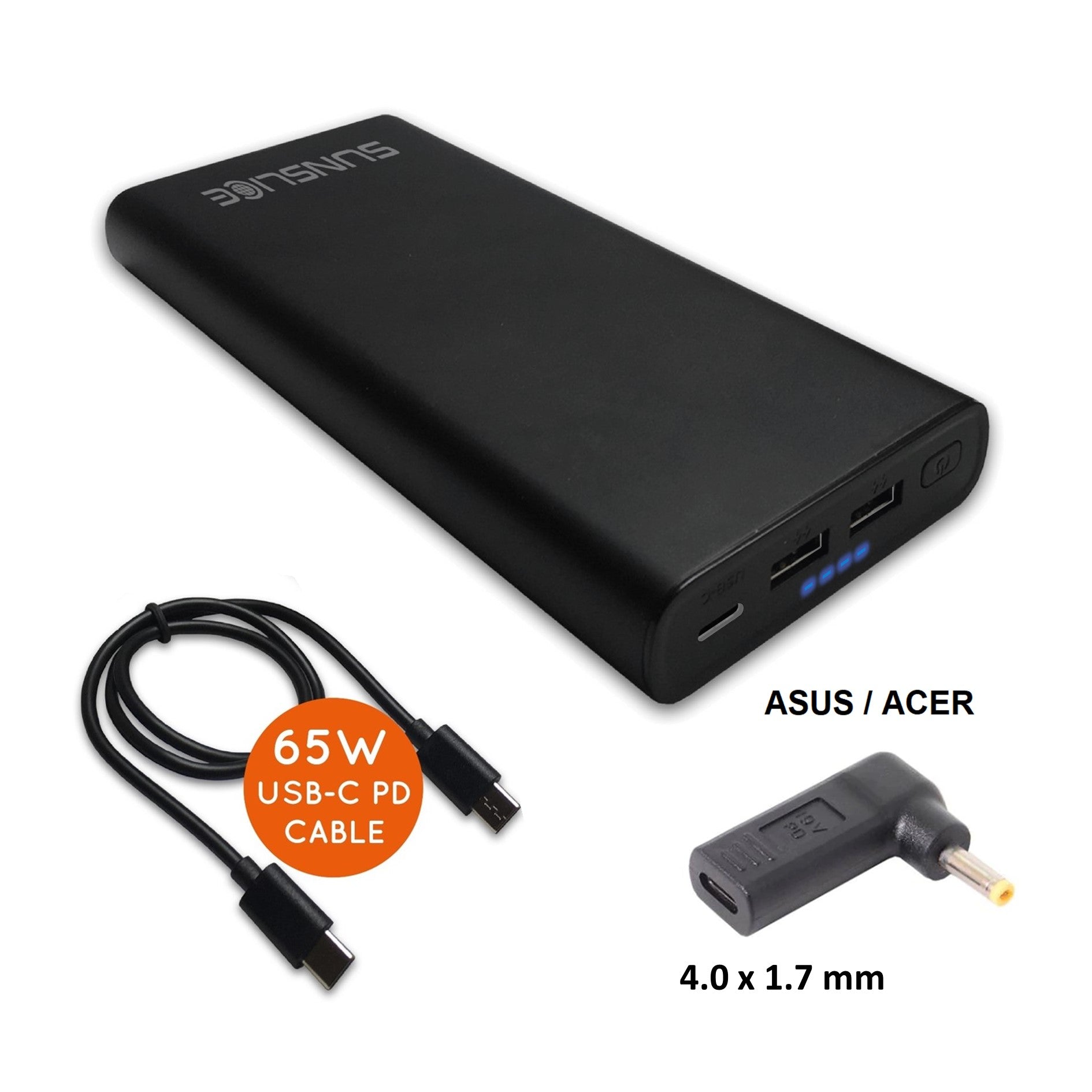 Gravity 100 Watt - Power Bank voor Laptop - Sunslice