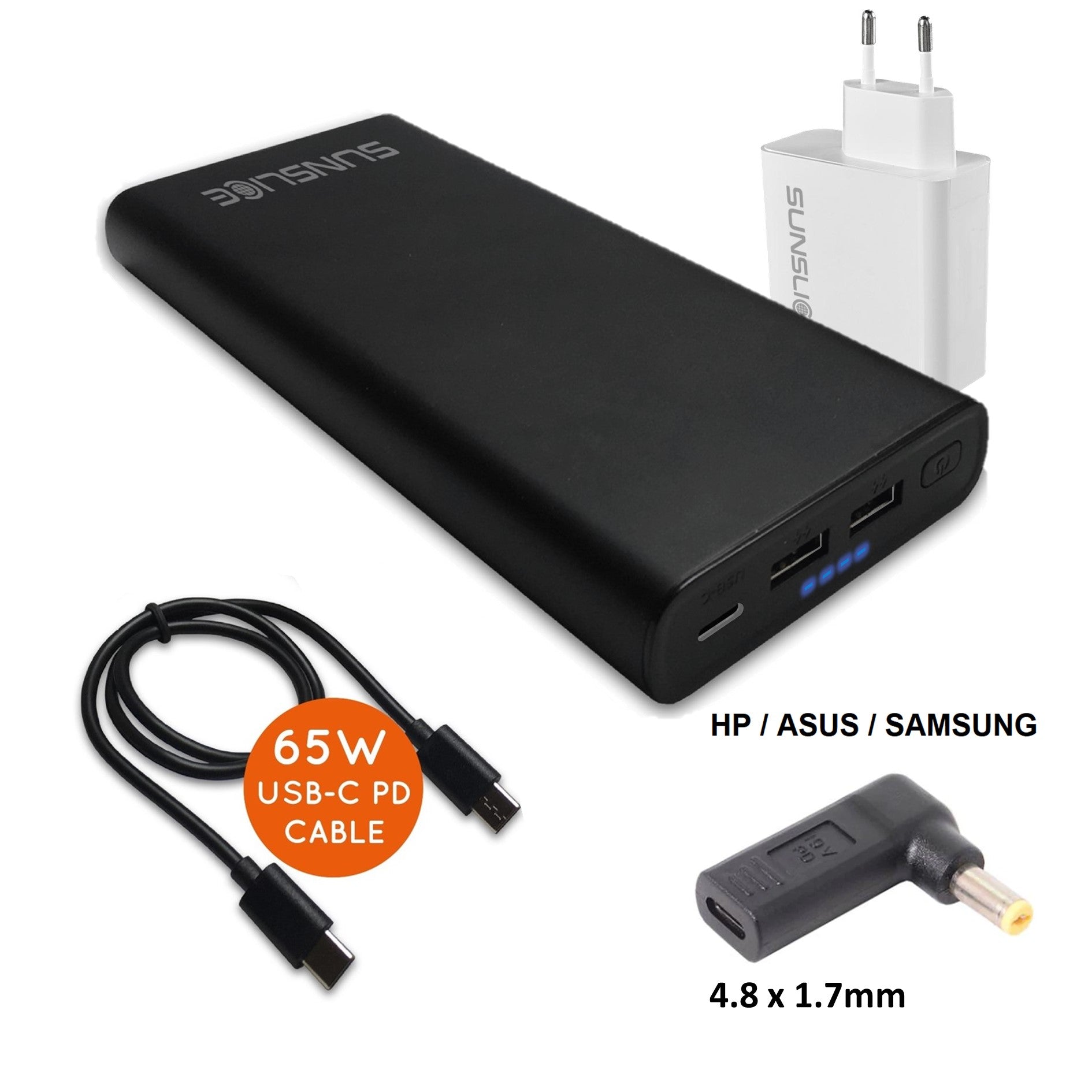 Gravity 100 Watt - Power Bank voor Laptop - Sunslice