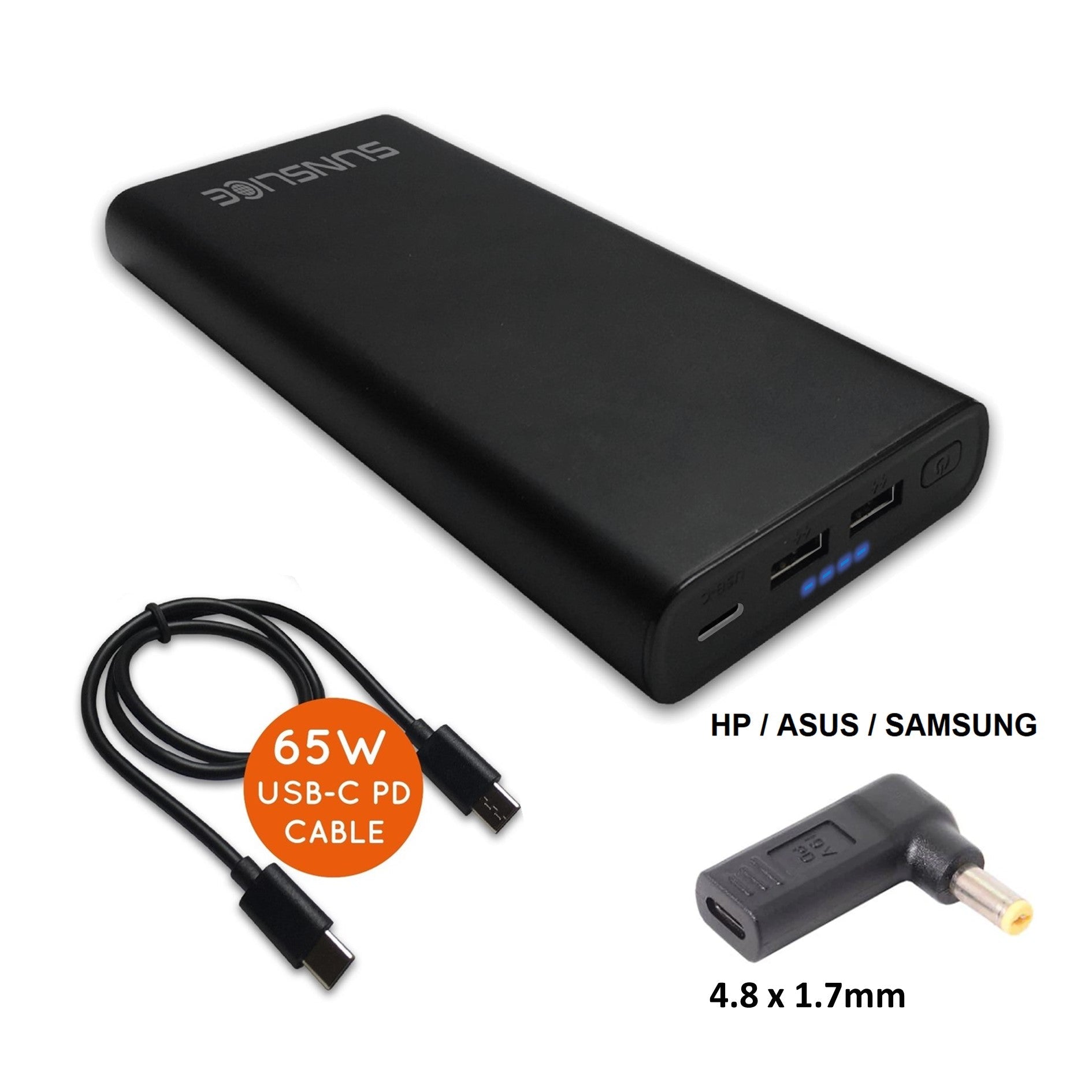 Gravity 100 Watt - Power Bank voor Laptop - Sunslice
