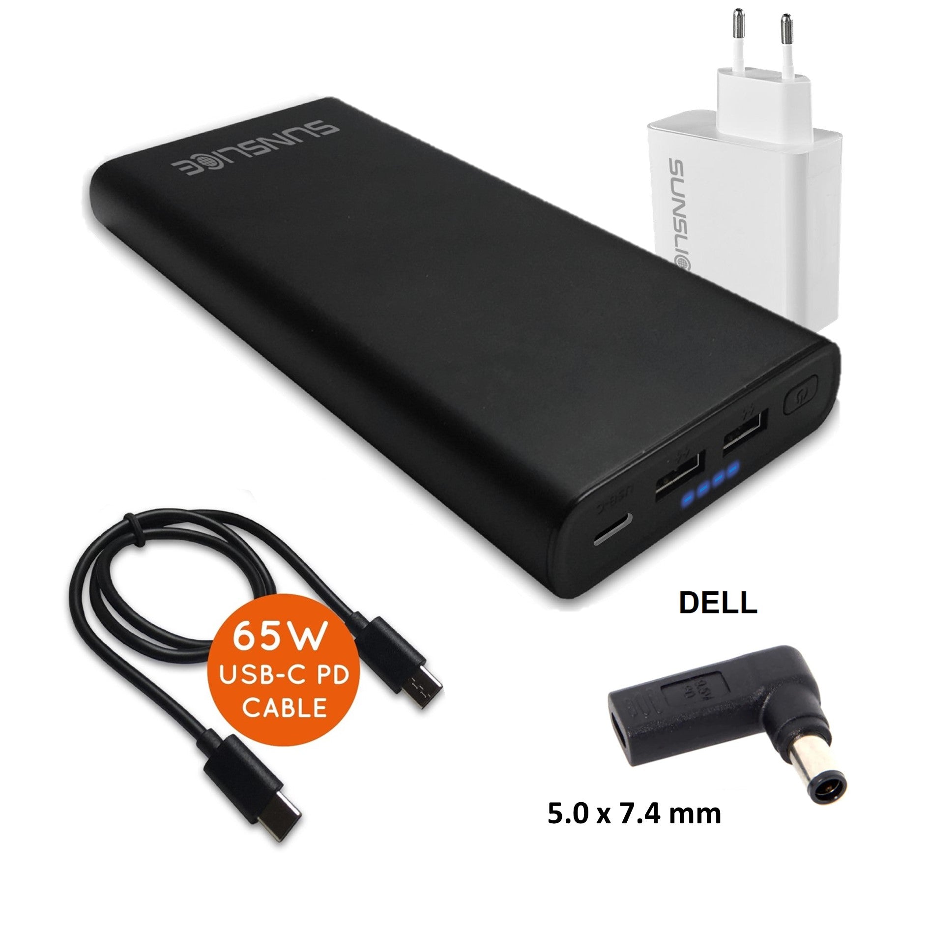 Gravity 100 Watt - Power Bank voor Laptop - Sunslice