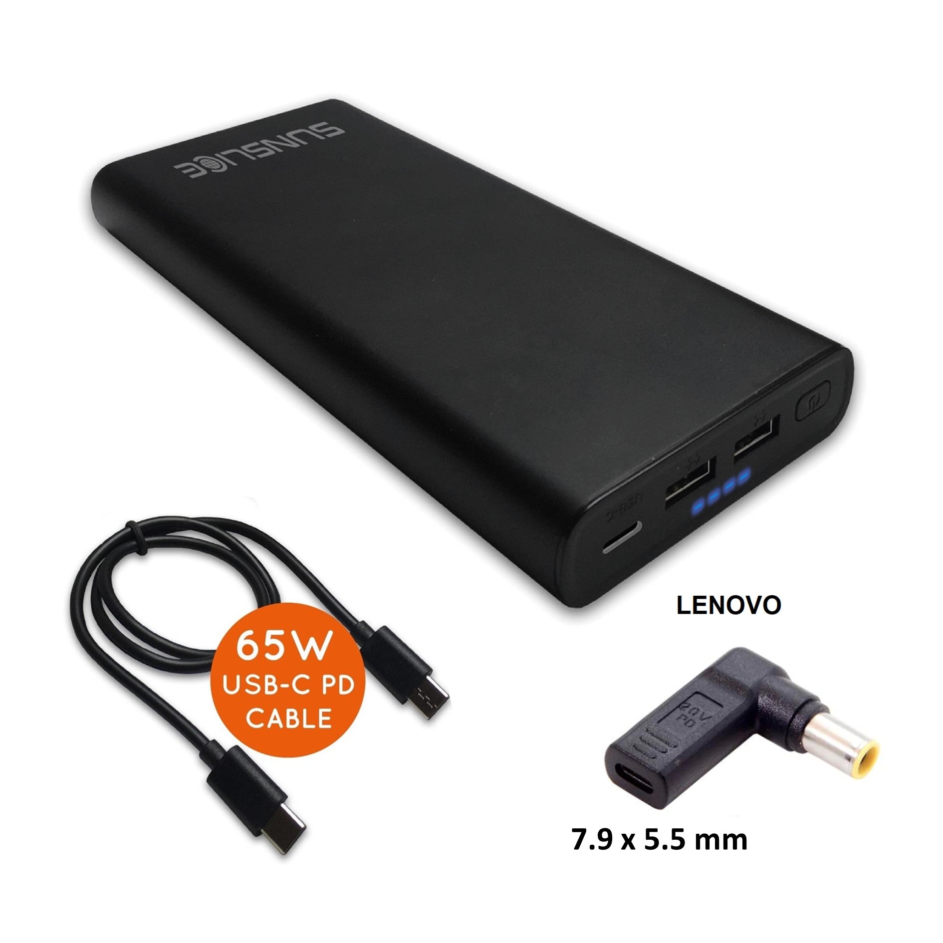 Gravity 100 Watt - Power Bank voor Laptop - Sunslice