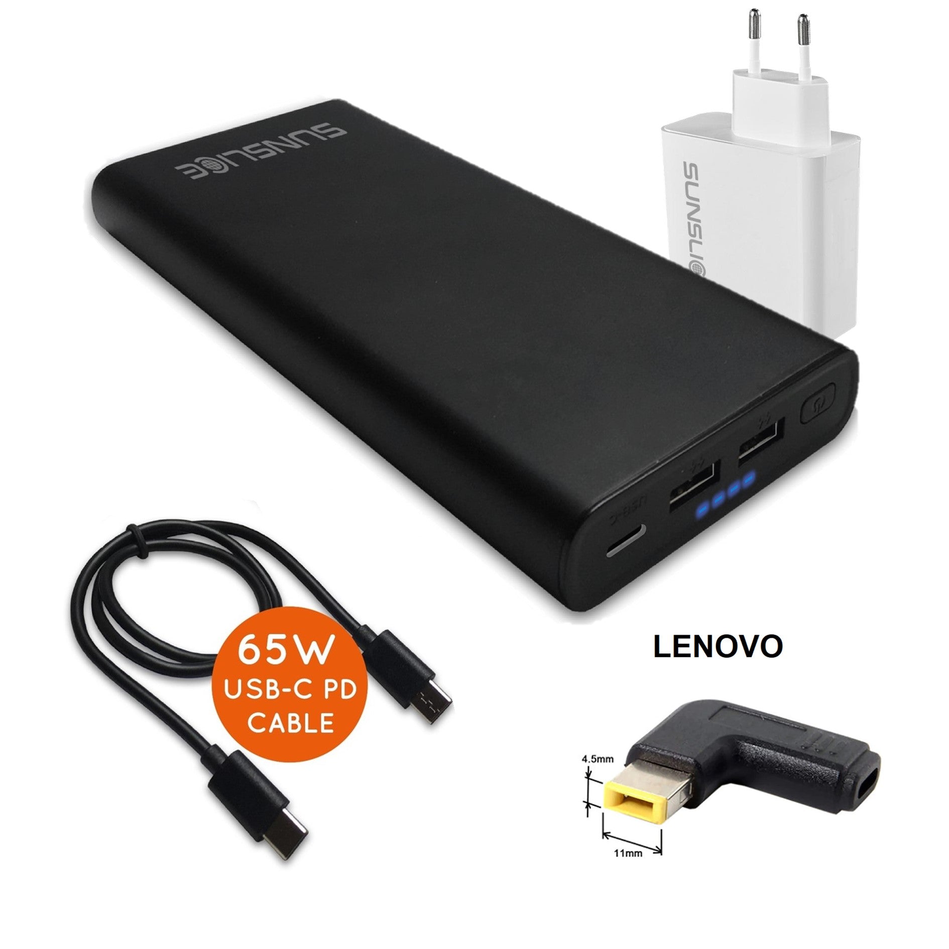 Gravity 100 Watt - Power Bank voor Laptop - Sunslice