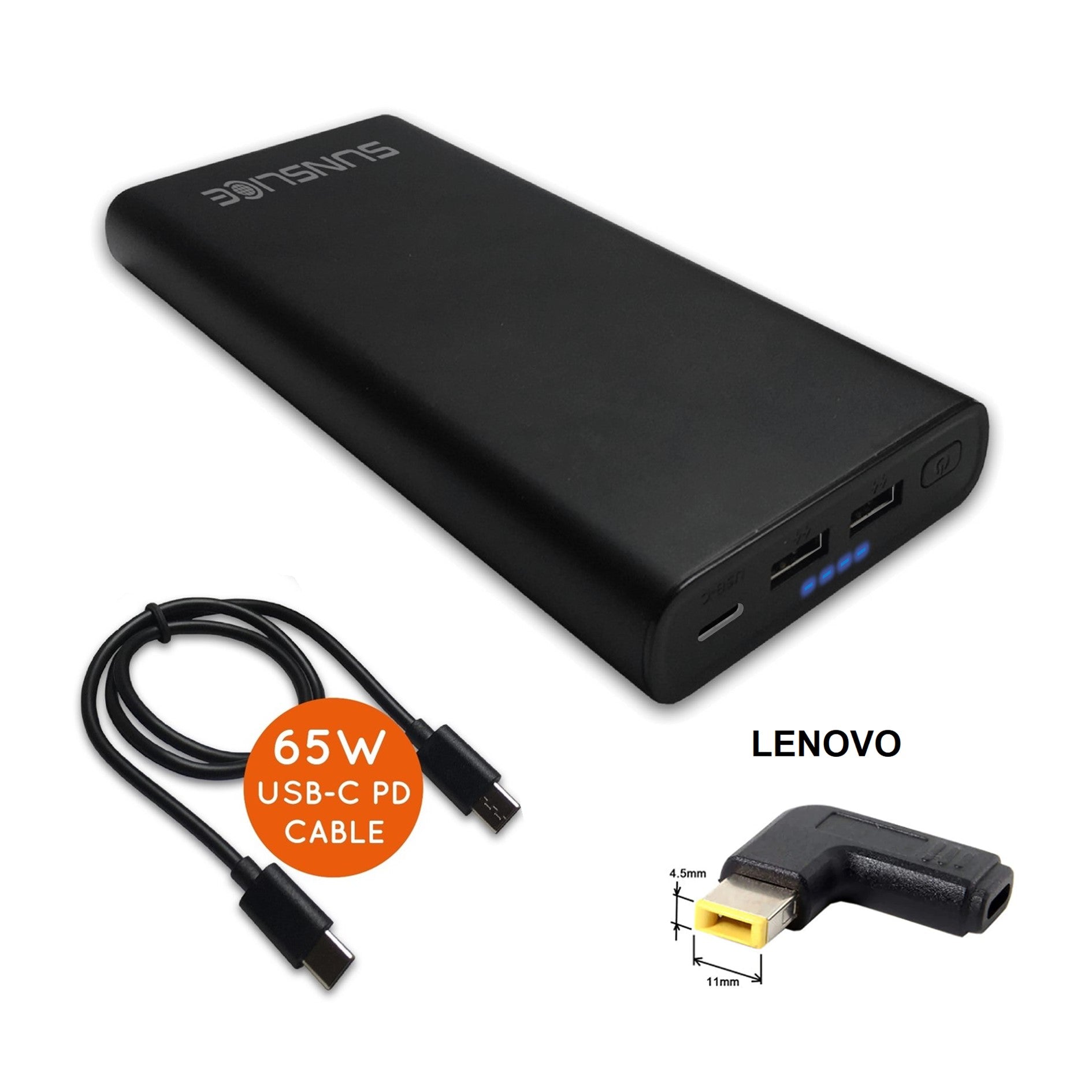 Gravity 100 Watt - Power Bank voor Laptop - Sunslice