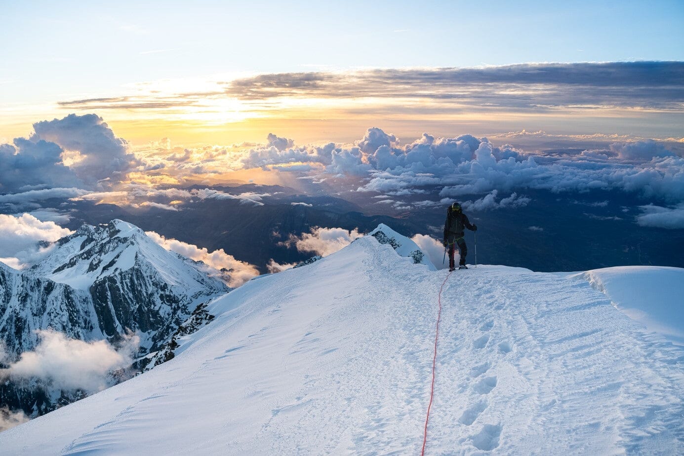 Camping at the summit of Mont Blanc