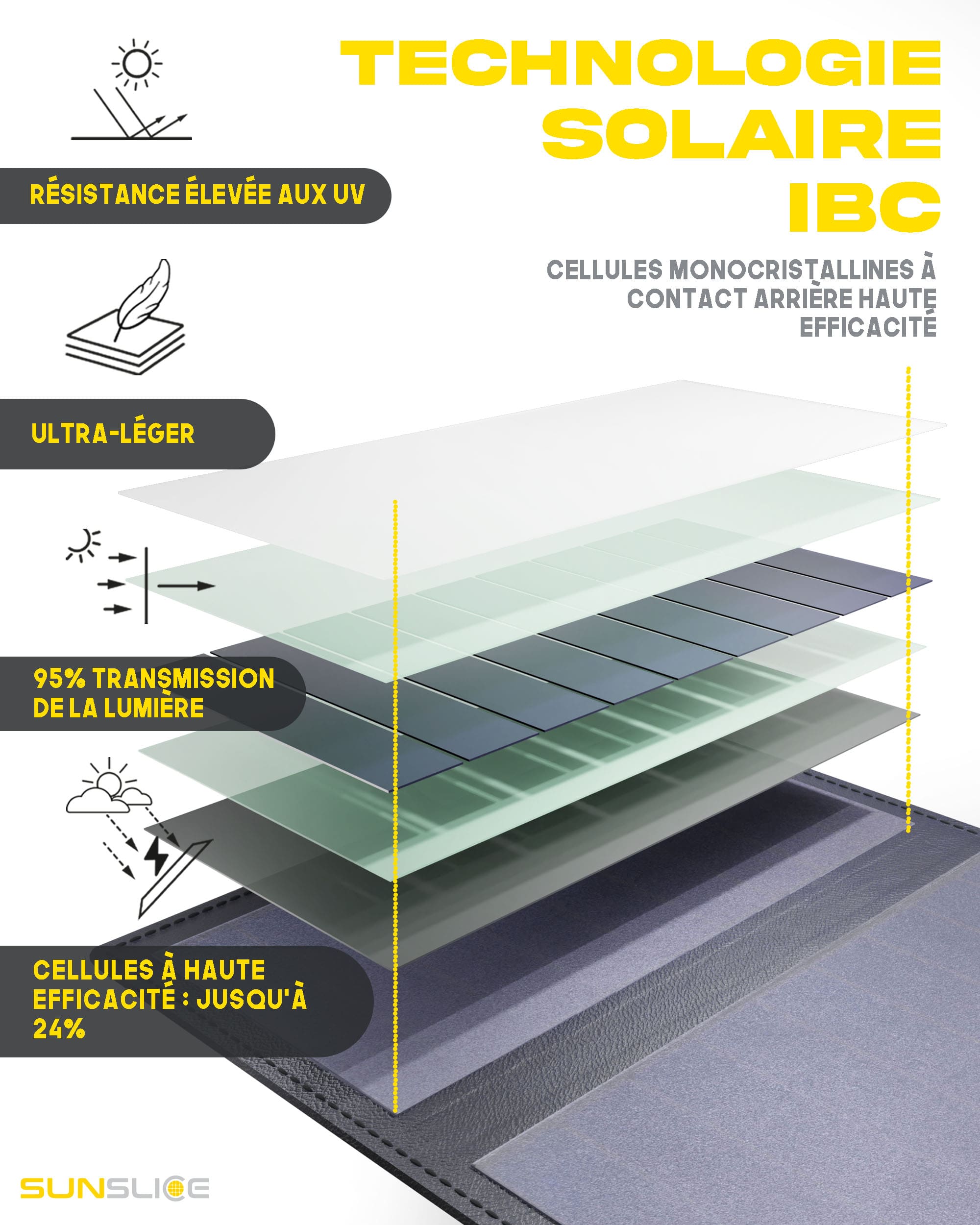 IBC solar technology : Cellules monocristallines à haut rendement contact