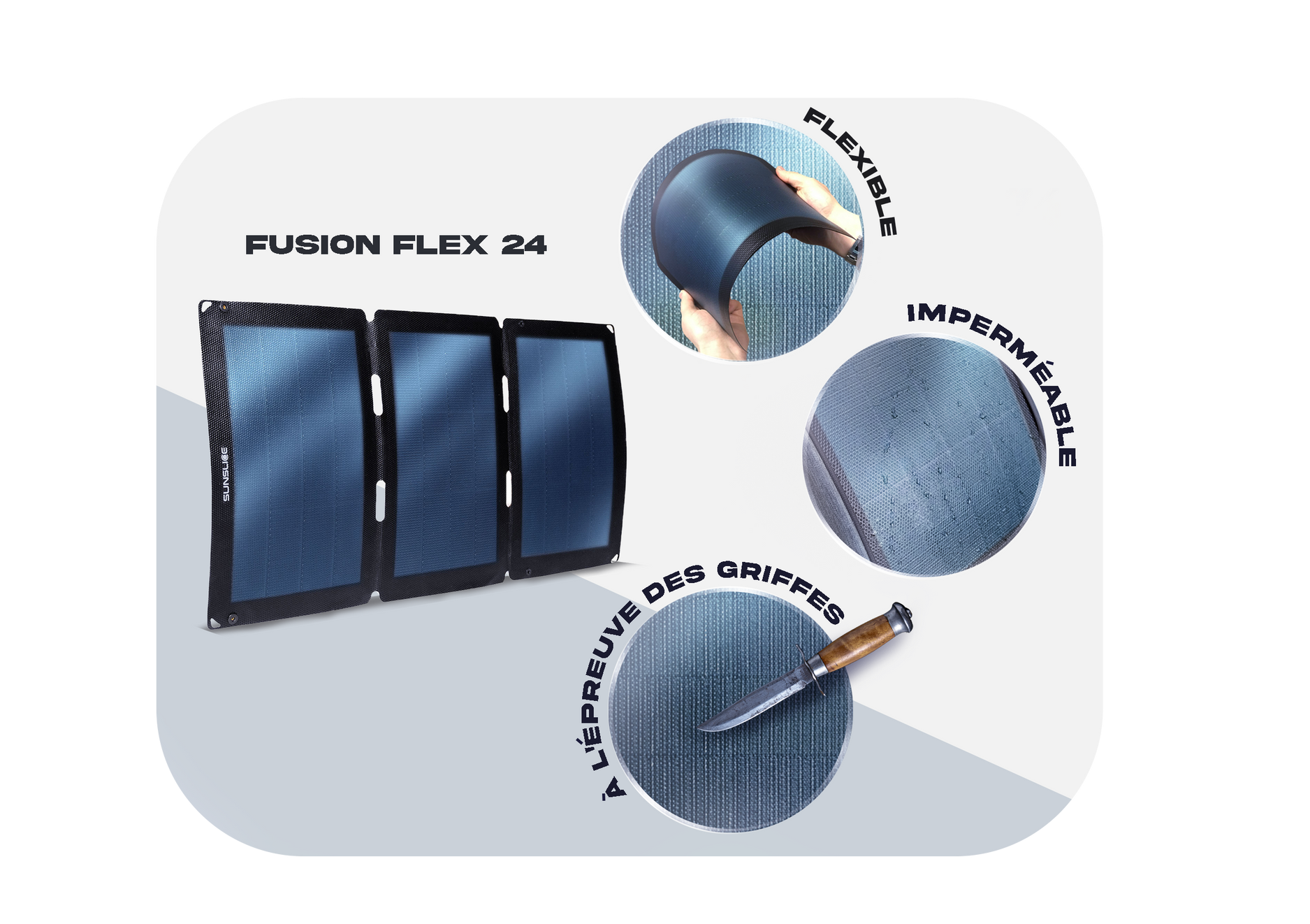 Fusion FLEX 24 Watts - Panneau Solaire Portable - Sunslice