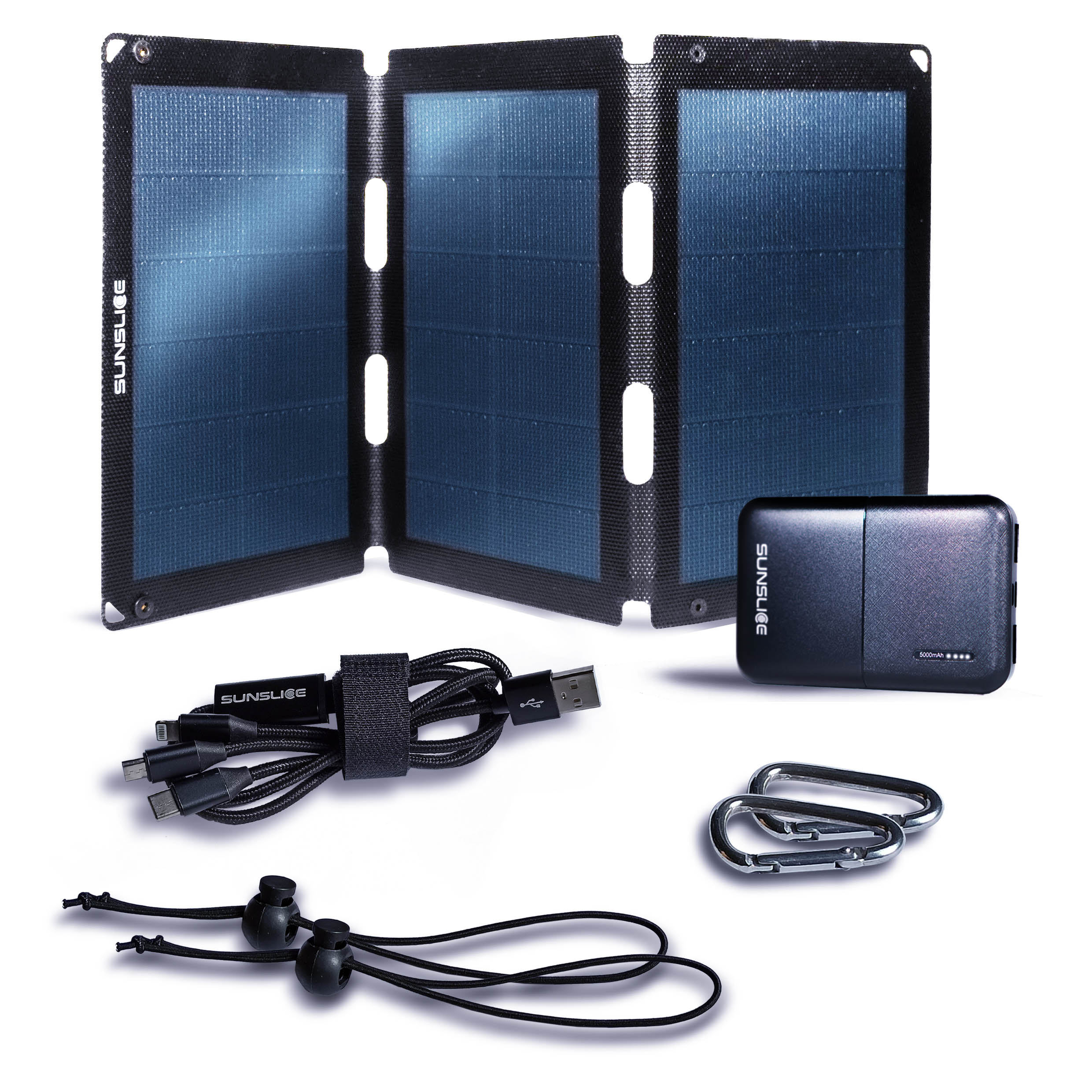 portable solar panel for camping with an external battery 