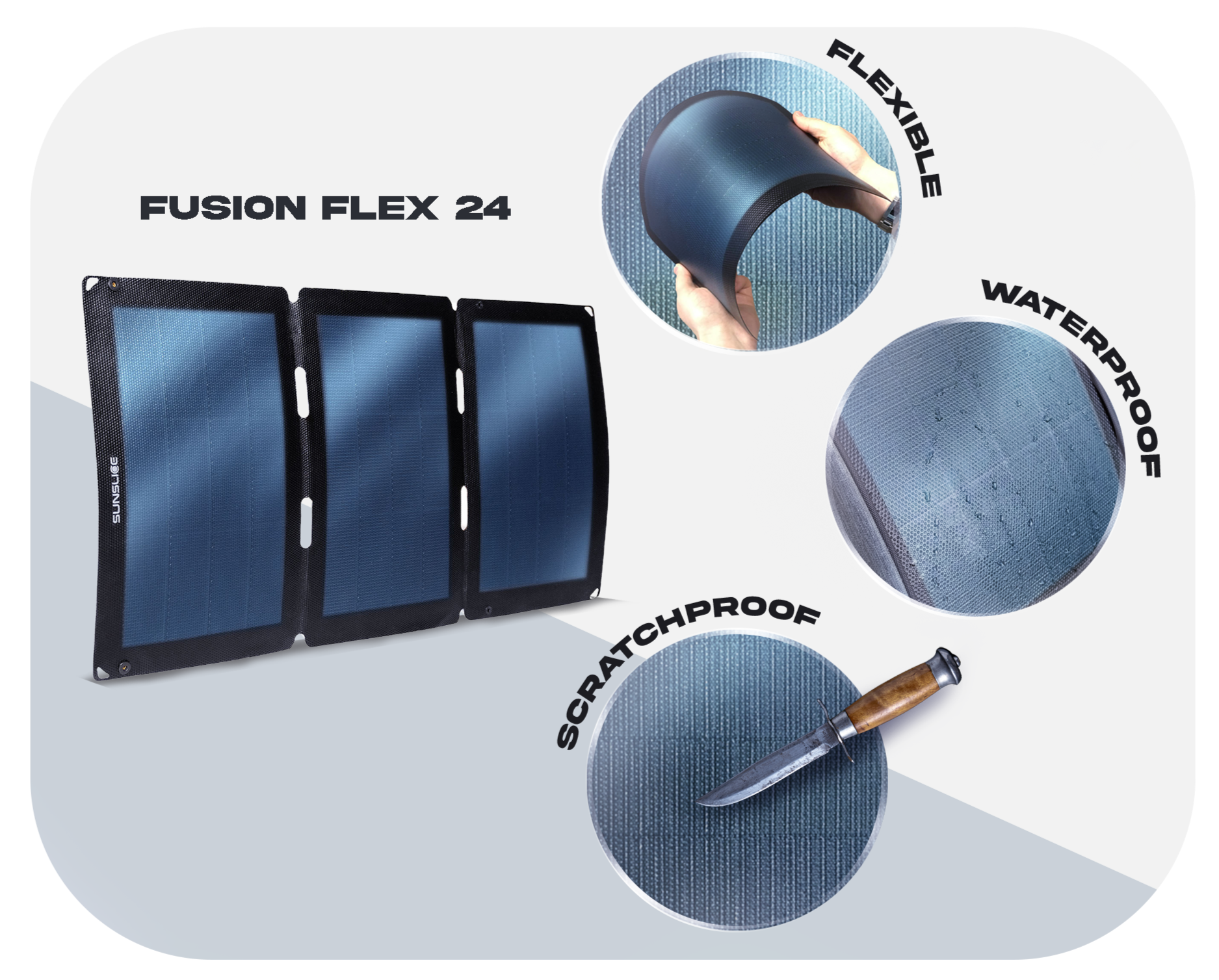 Fusion FLEX 24 Watt - Tragbares Solarmodul - Sunslice