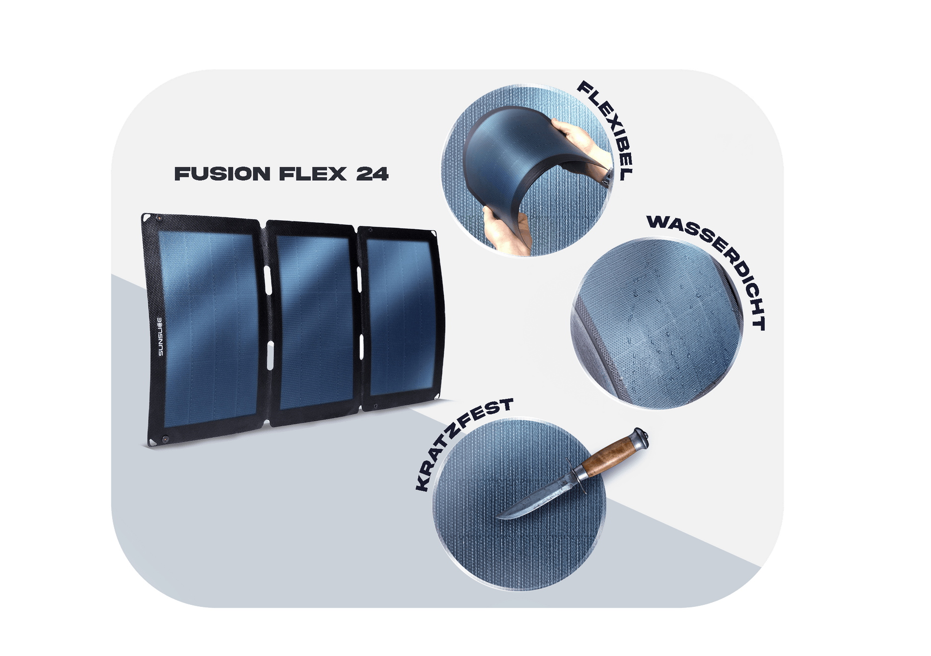Fusion FLEX 24 Watt - Tragbares Solarmodul - Sunslice