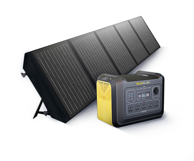 Générateur Solaire Portable 1200 W (2400W Pic) avec Panneau Solaire 200W,  Générateur éco1132 Wh avec 11 Ports, Générateur d'énergie Portable pour la