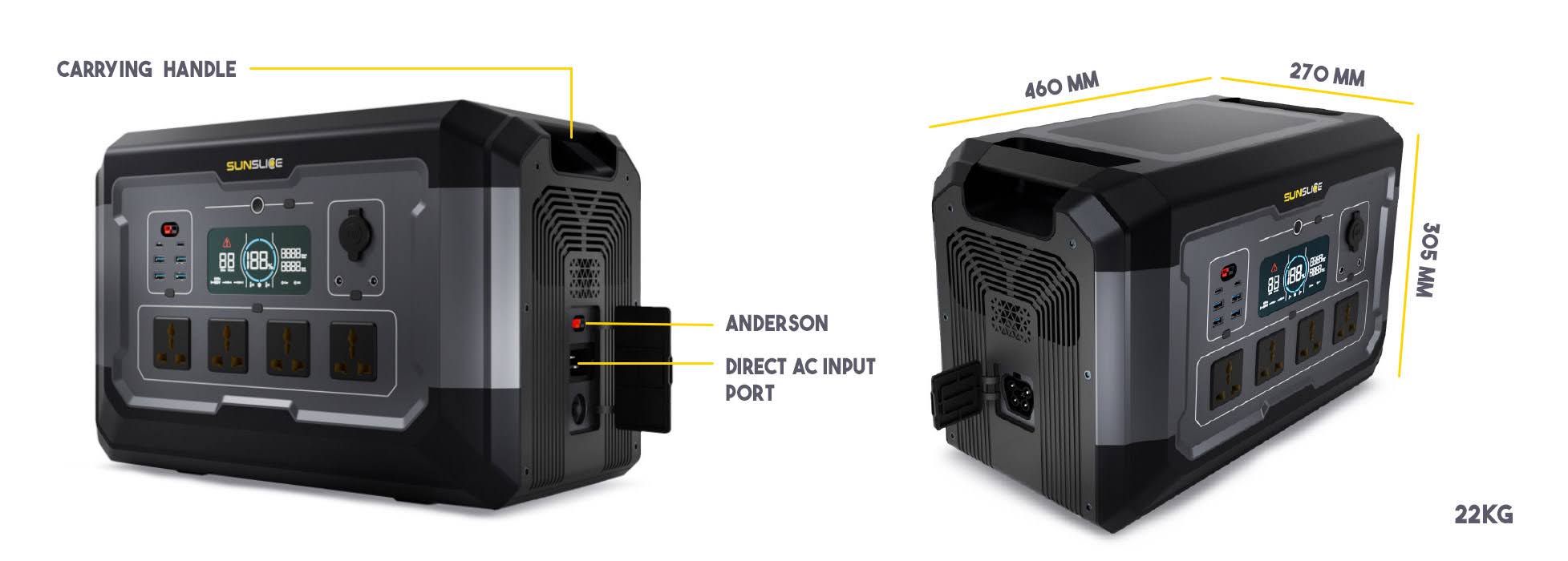 Gravity 2048Wh - 2500W Portable Solar Power Generator