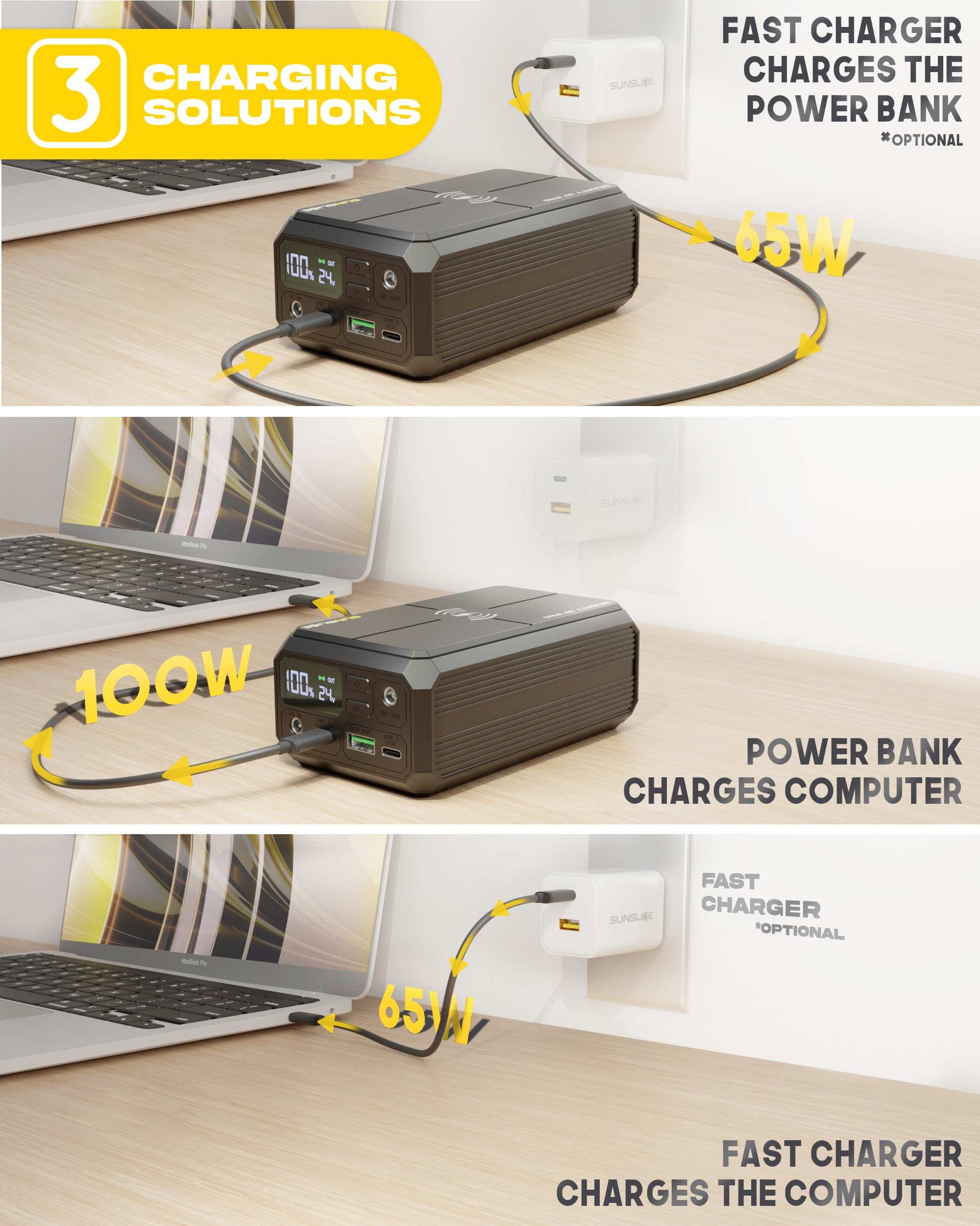 GRAVITY 27 PRO - 100W PD Laptop Power Bank | Solar Compatible