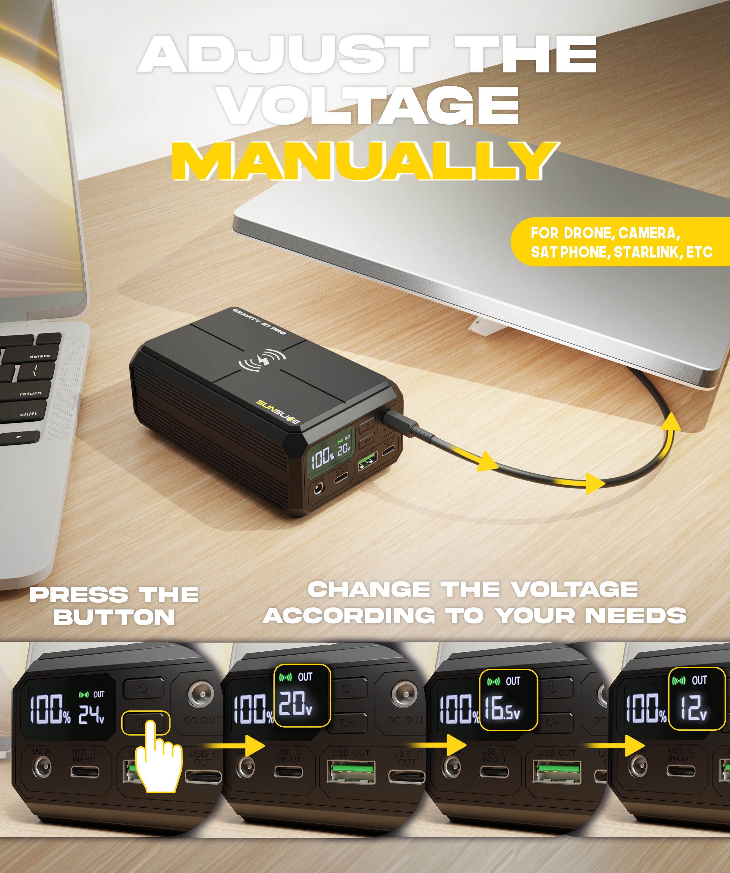 Adjust the volatage manually