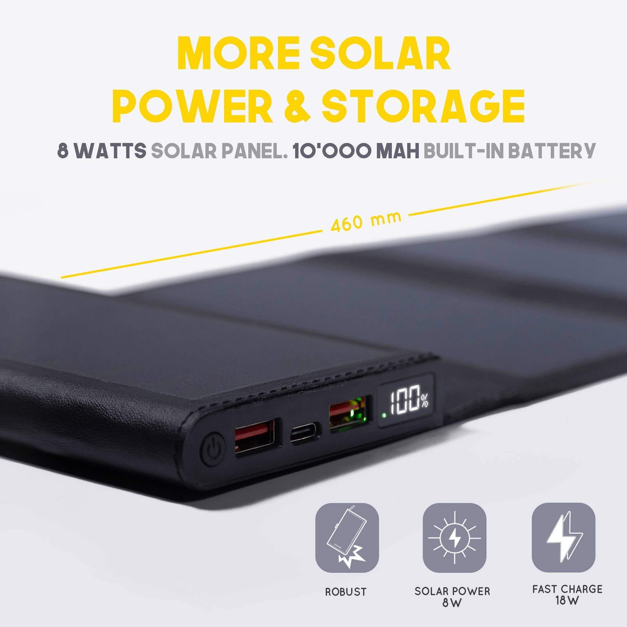 New portable solar charger by Sunslice with an integrated 10000mAh power bank